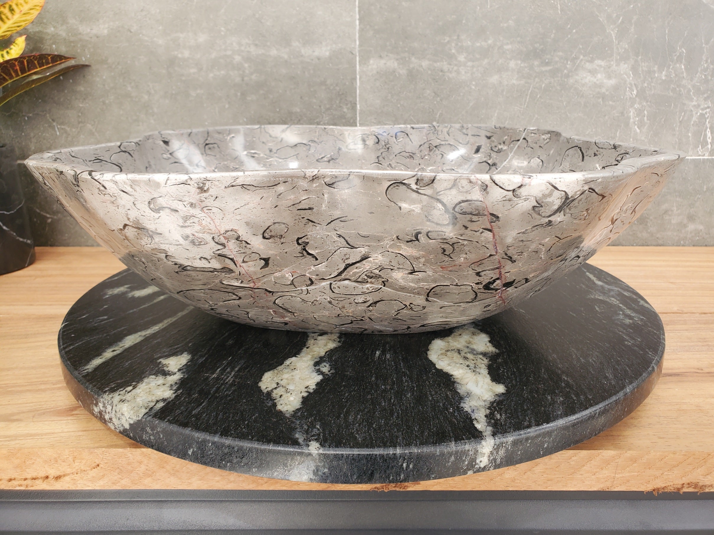 S32_19 Marble Vessel Bathroom Sink