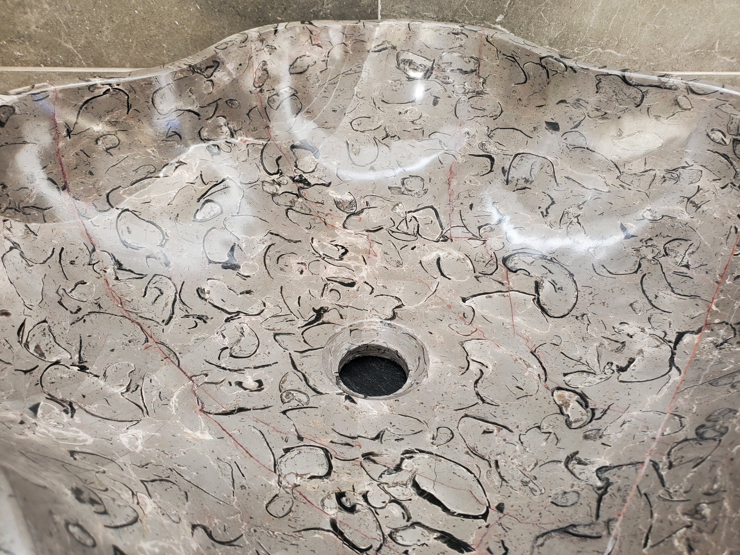 S32_19 Marble Vessel Bathroom Sink