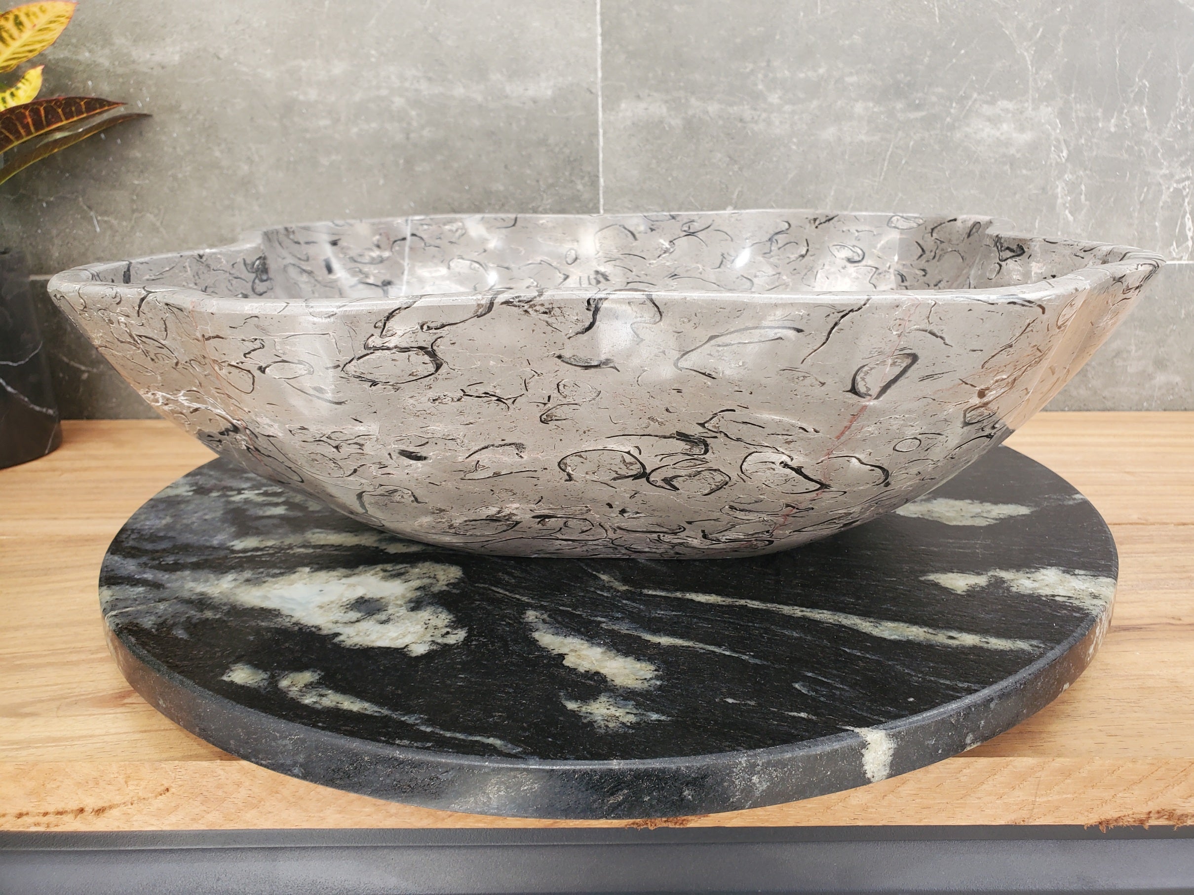 S32_19 Marble Vessel Bathroom Sink