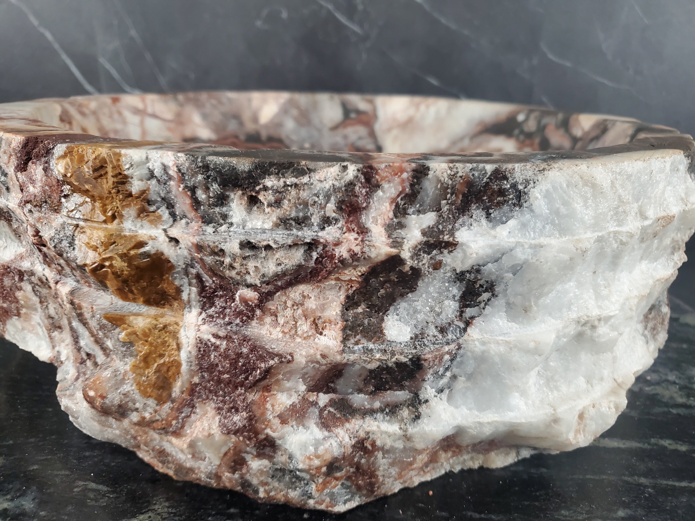 S26_02 Serpentina Onyx Stone Vessel Sink (Round)