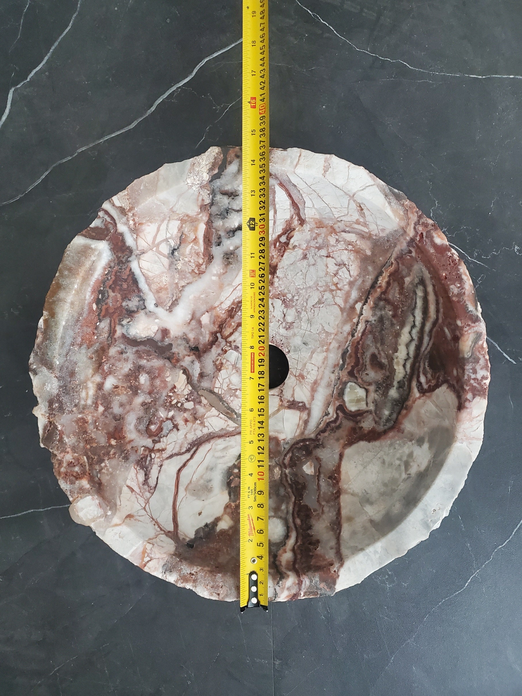SET1017 Serpentina Onyx Stone Vessel Sink Pair (Round)