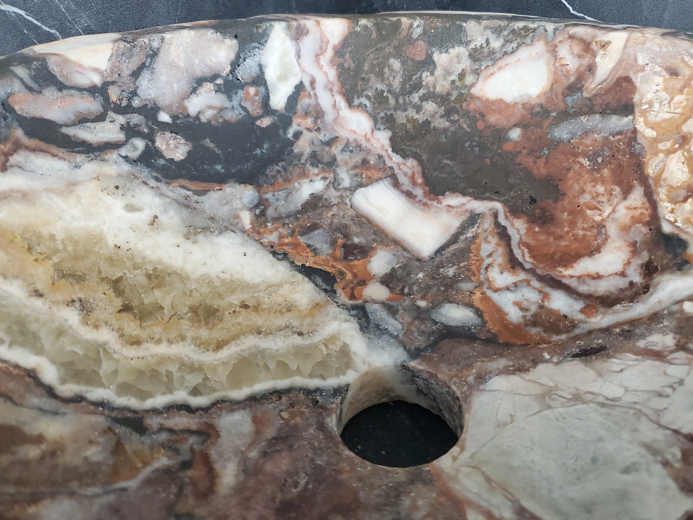 S26_02 Serpentina Onyx Stone Vessel Sink (Round)