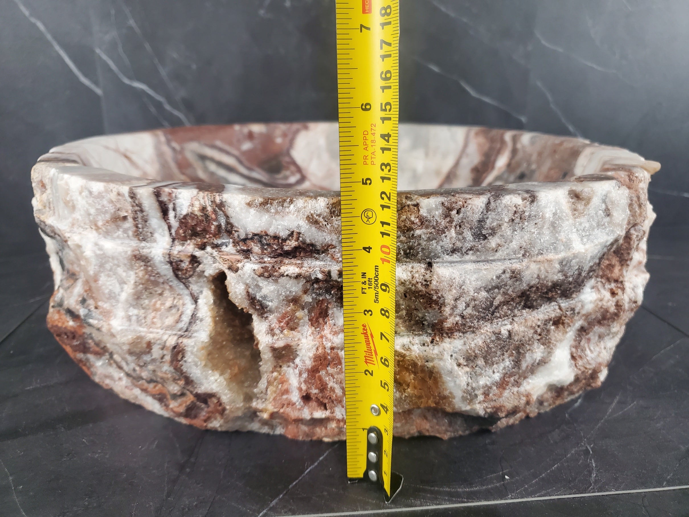 SET1017 Serpentina Onyx Stone Vessel Sink Pair (Round)