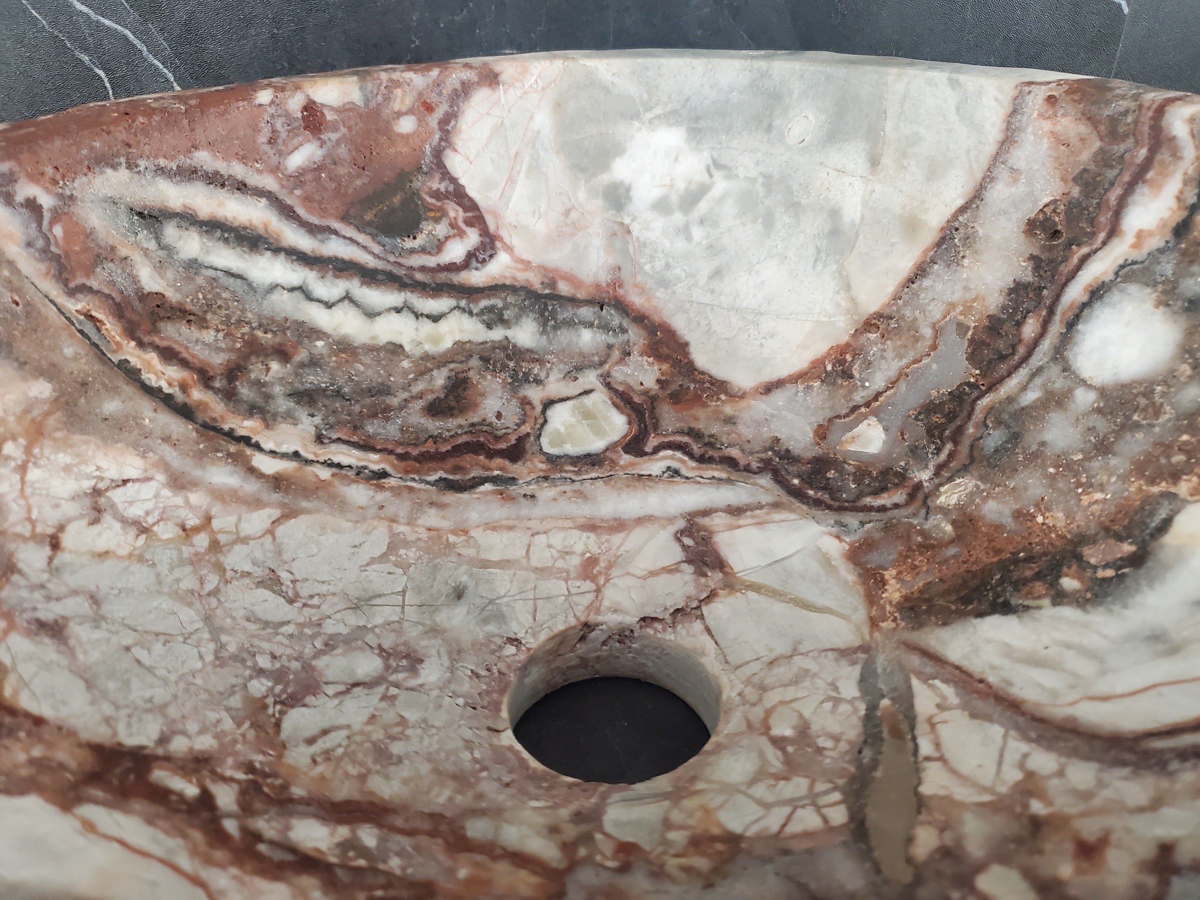 SET1017 Serpentina Onyx Stone Vessel Sink Pair (Round)