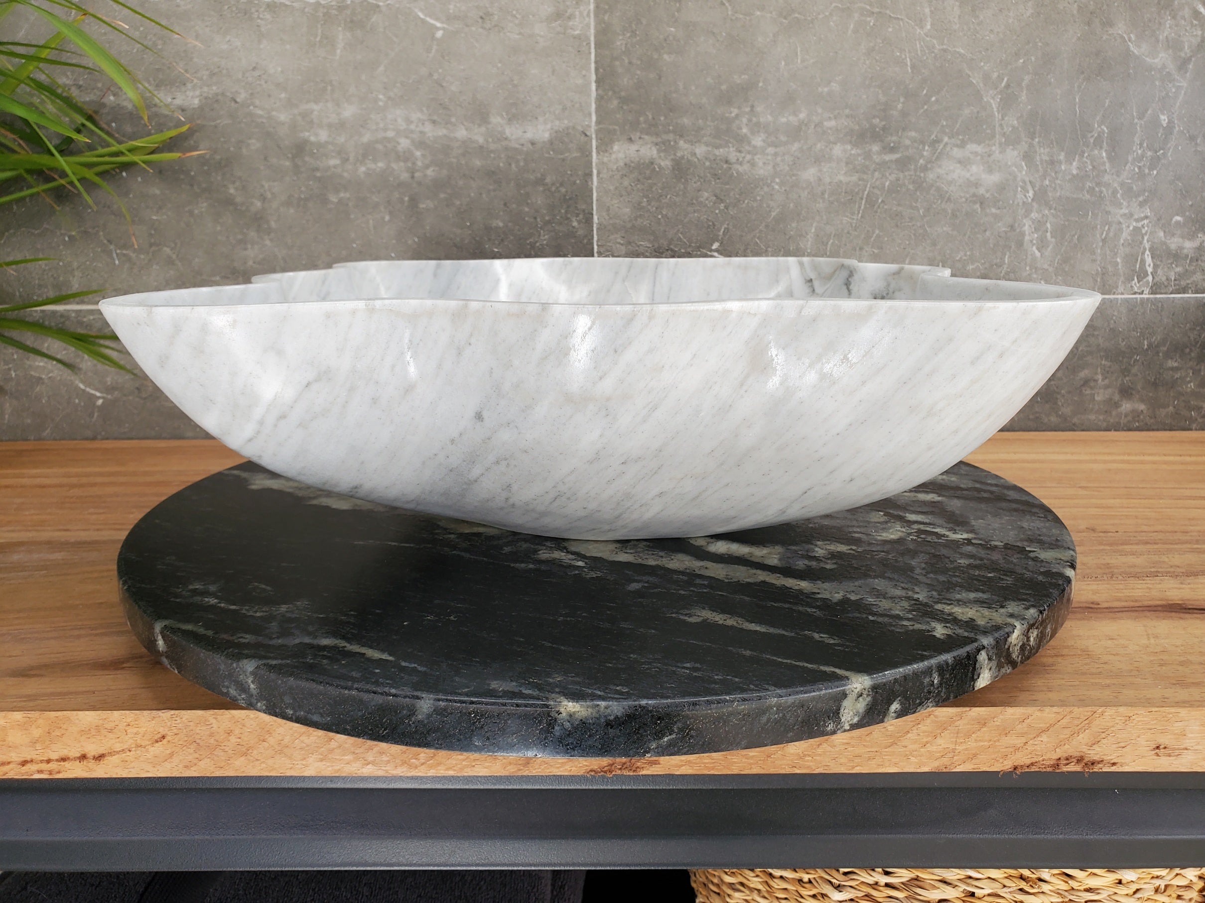 S33_31 Vego Marble Bathroom Vessel Sink - 18 x 16 inch