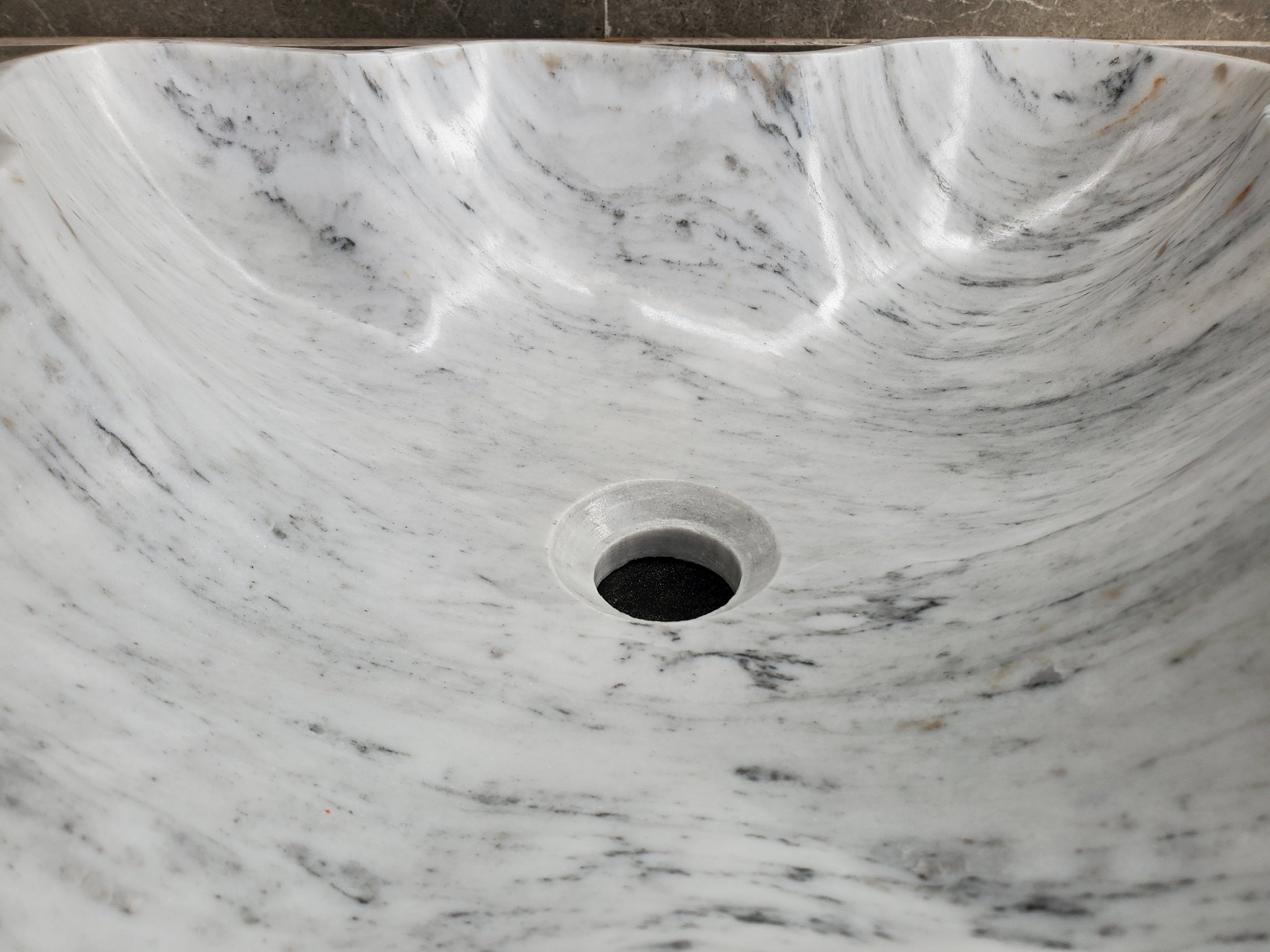 S33_32 Vego Marble Bathroom Vessel Sink - 17 x 15.5 inch