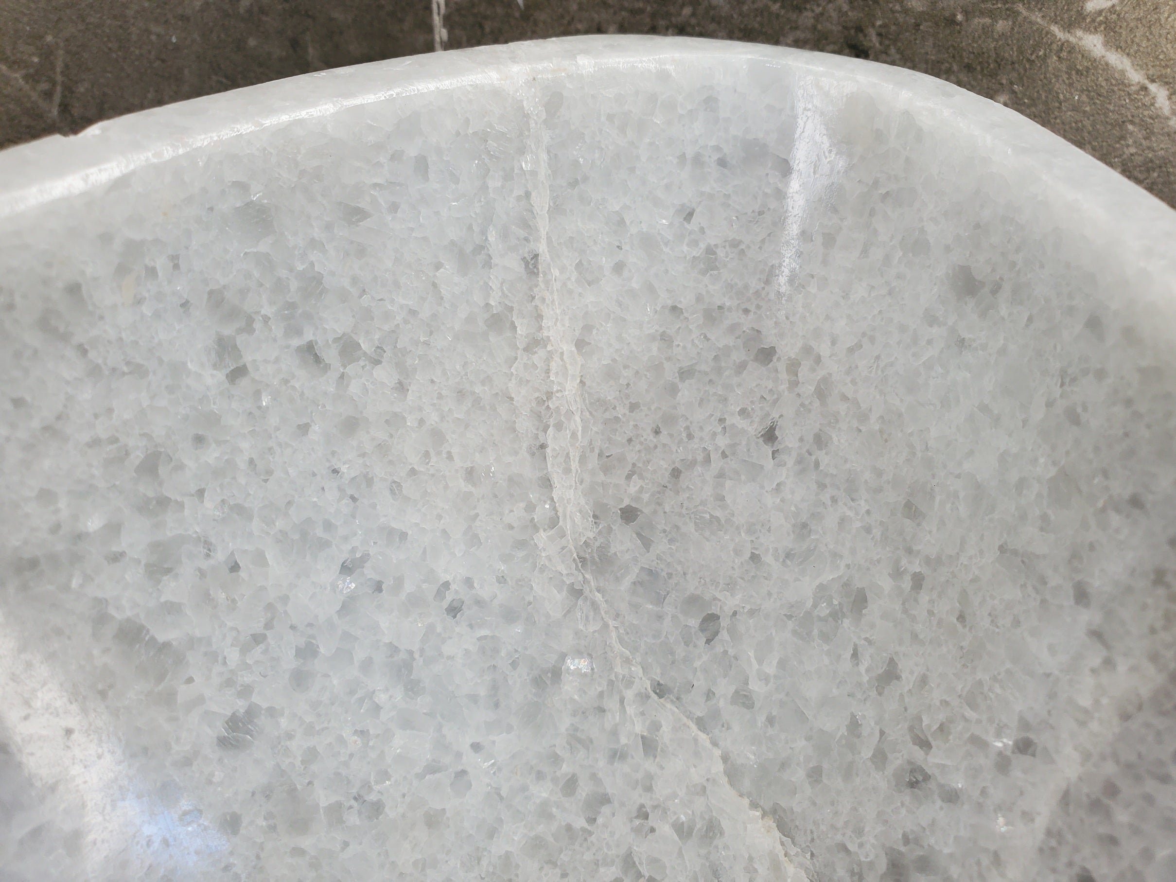 S33_27 White Marble Bathroom Vessel Sink