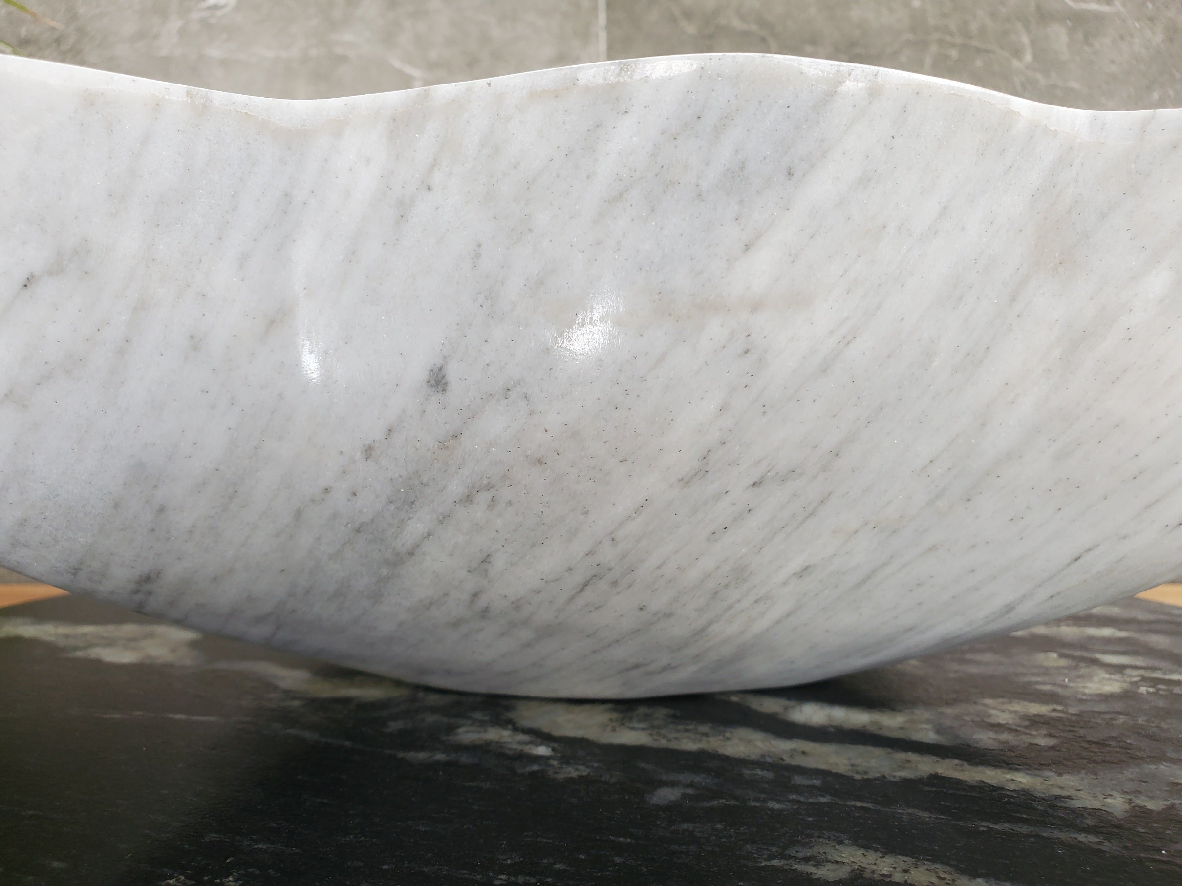 S33_31 Vego Marble Bathroom Vessel Sink - 18 x 16 inch