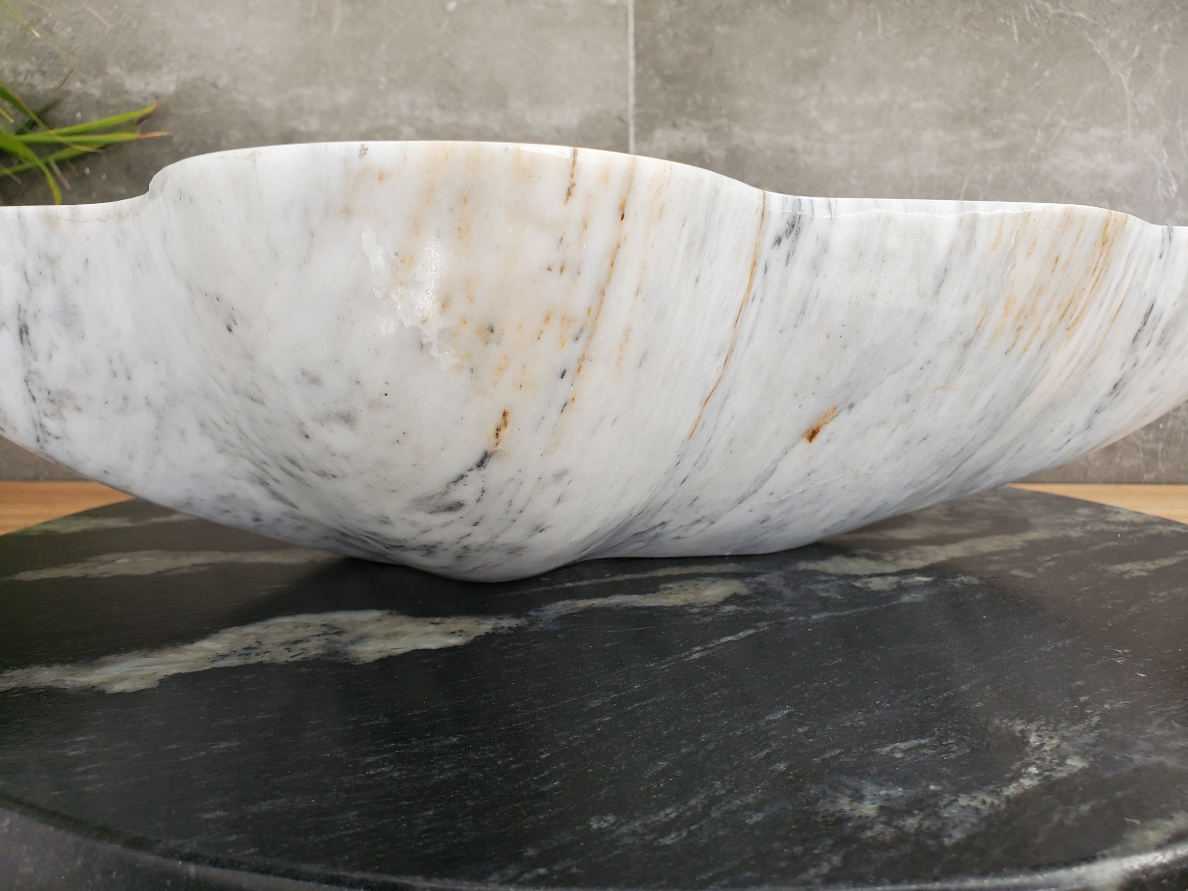 S33_32 Vego Marble Bathroom Vessel Sink - 17 x 15.5 inch