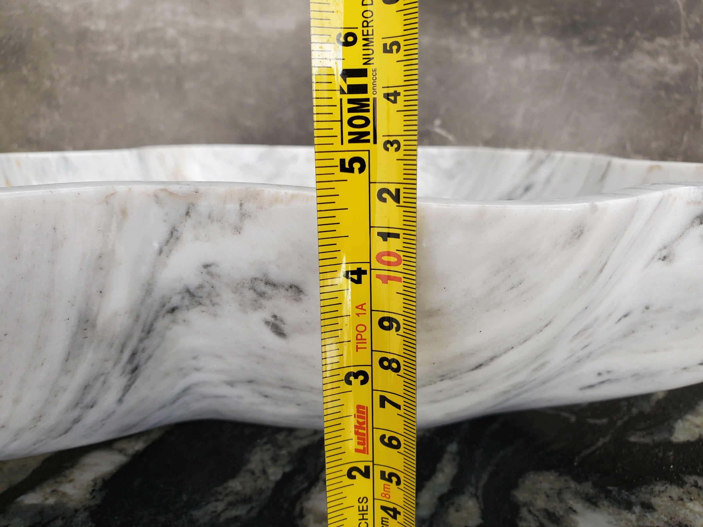 S33_32 Vego Marble Bathroom Vessel Sink - 17 x 15.5 inch