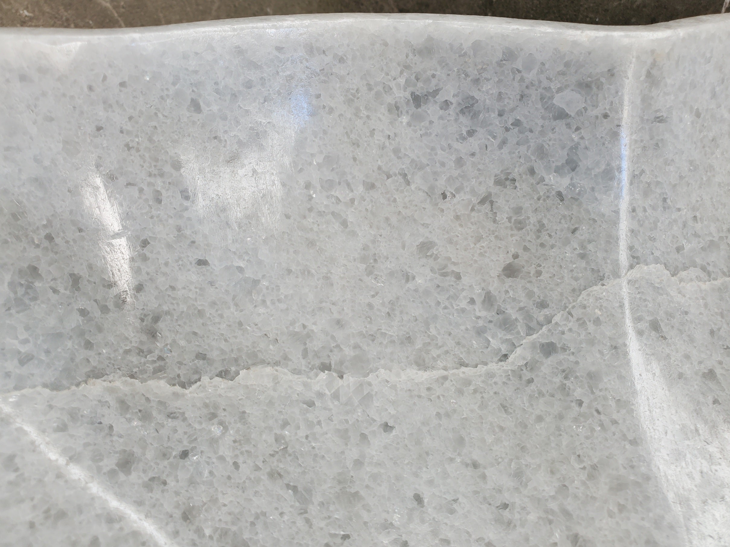 S33_27 White Marble Bathroom Vessel Sink