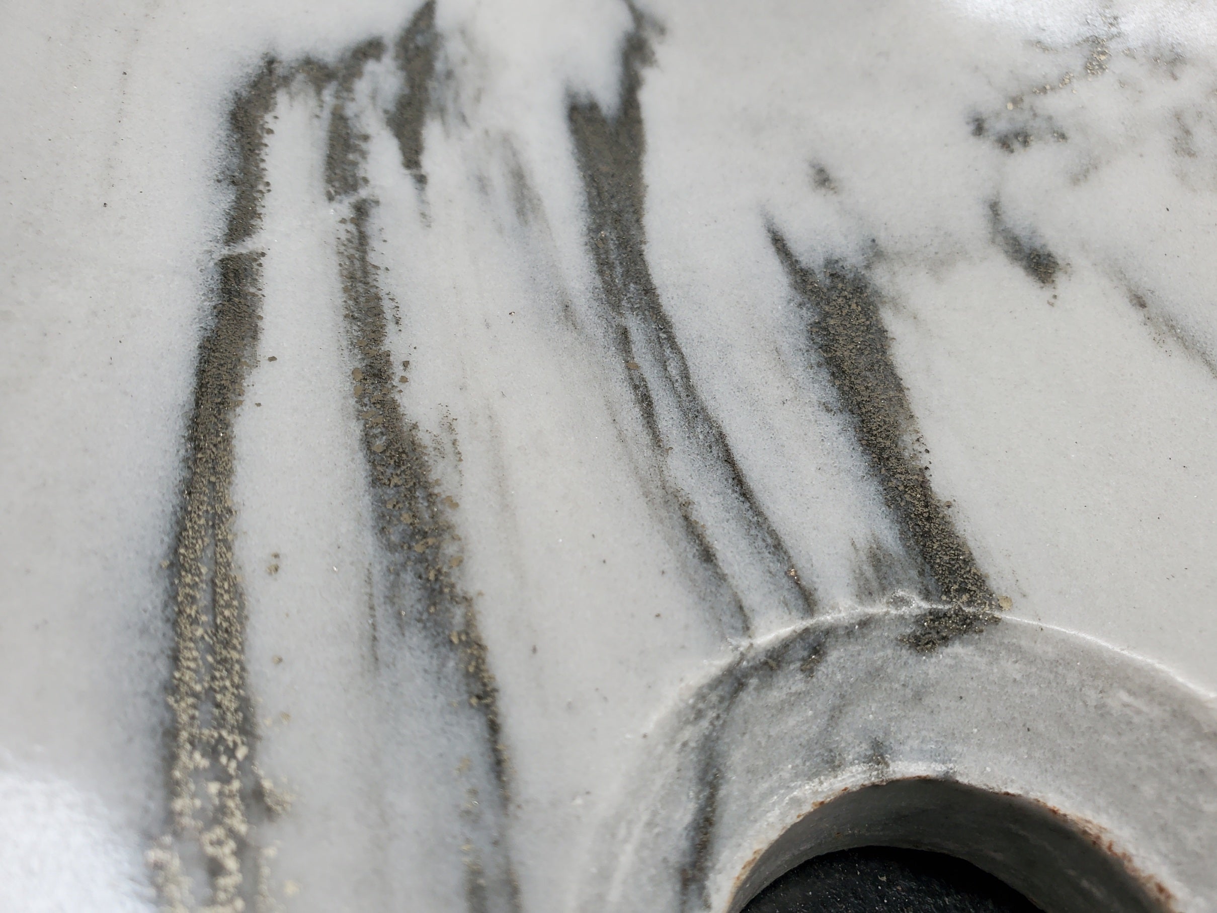 S33_30 White Marble Bathroom Vessel Sink