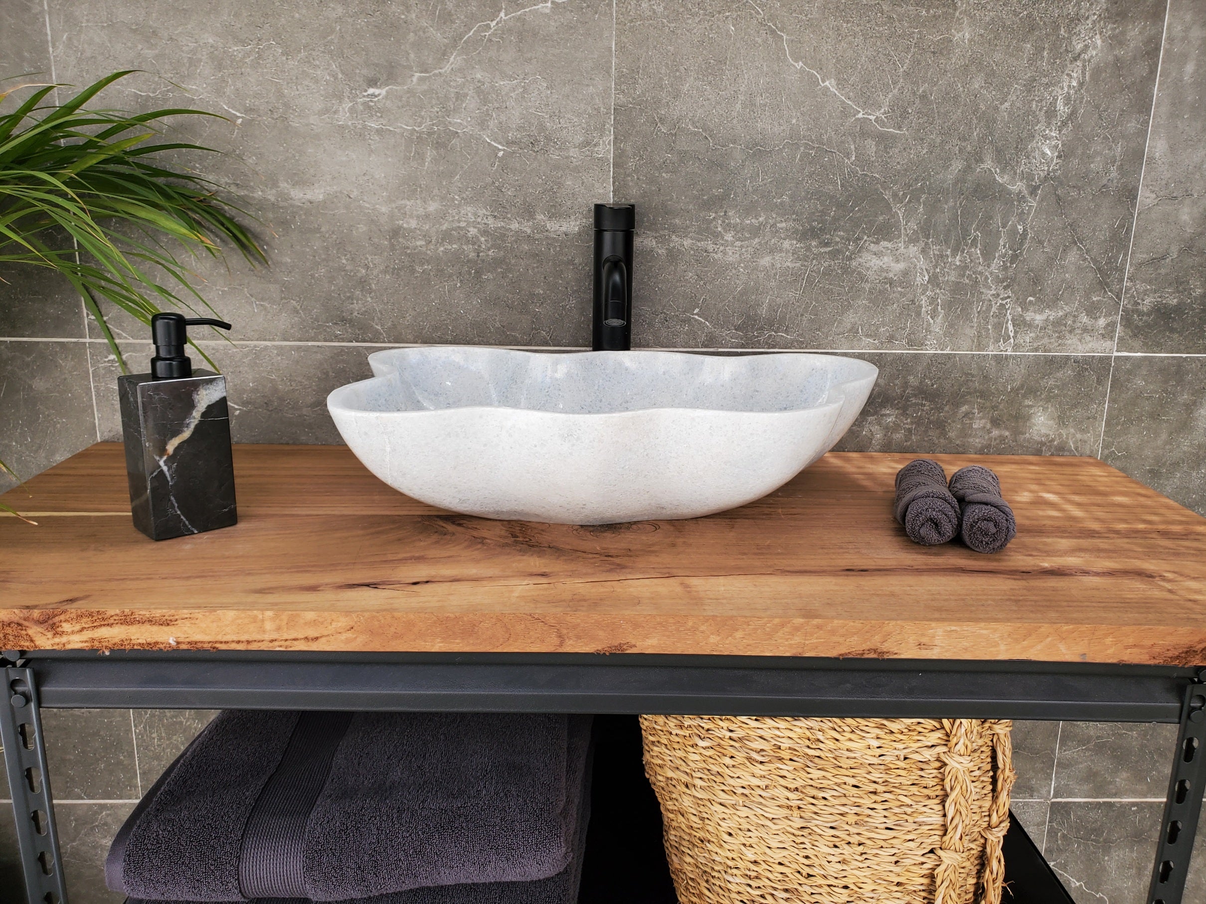 S33_51 Guadiana Marble Bathroom Vessel Sink - 20.5 x 12 inch