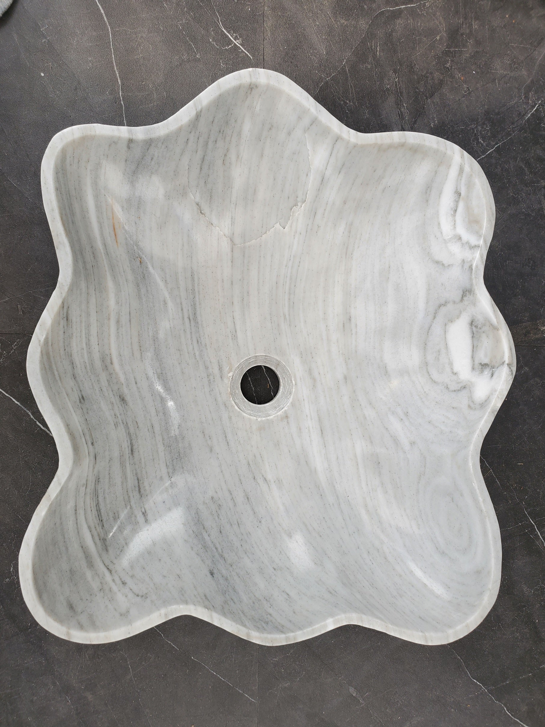 S33_31 Vego Marble Bathroom Vessel Sink - 18 x 16 inch