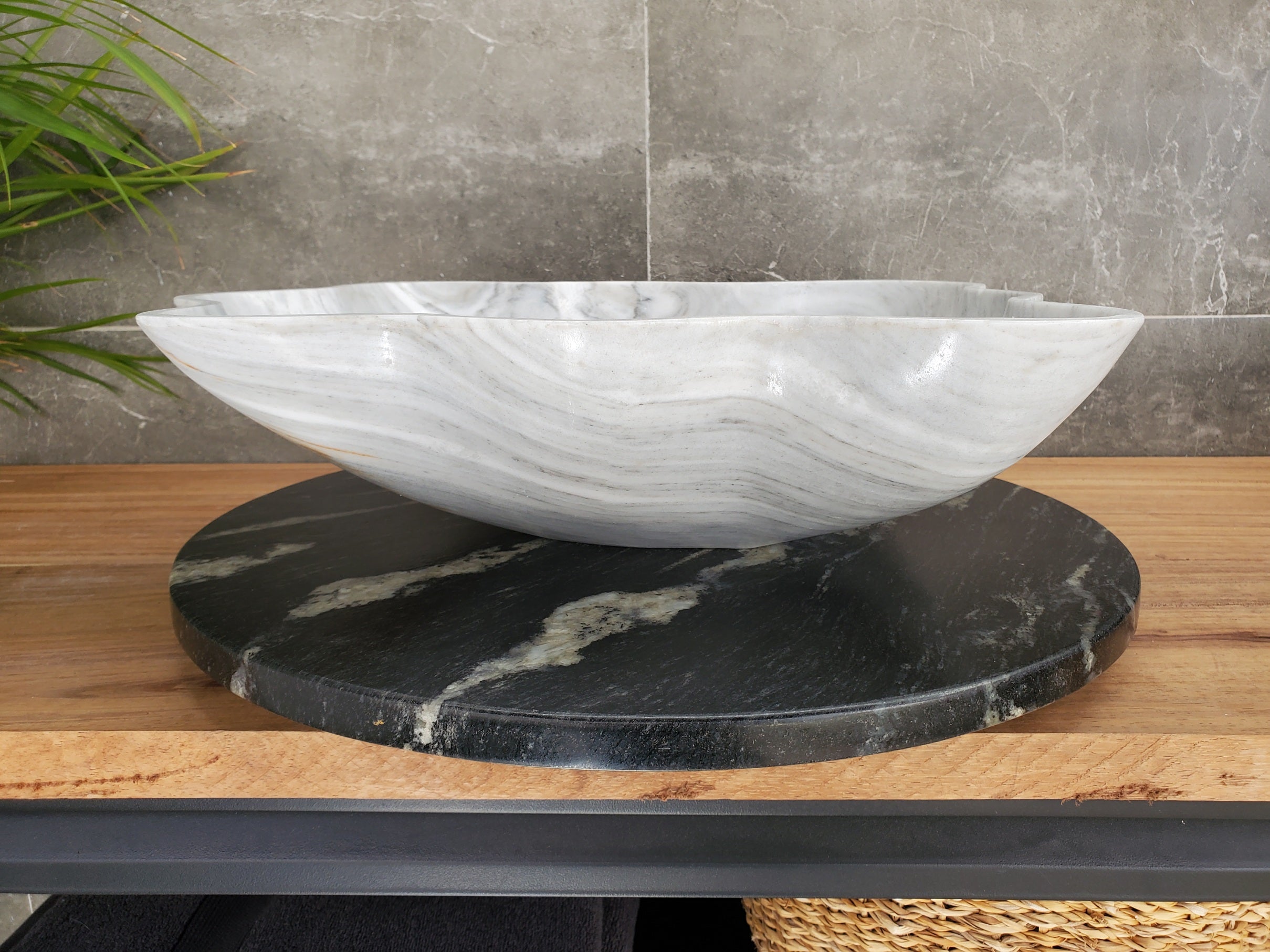 S33_31 Vego Marble Bathroom Vessel Sink - 18 x 16 inch