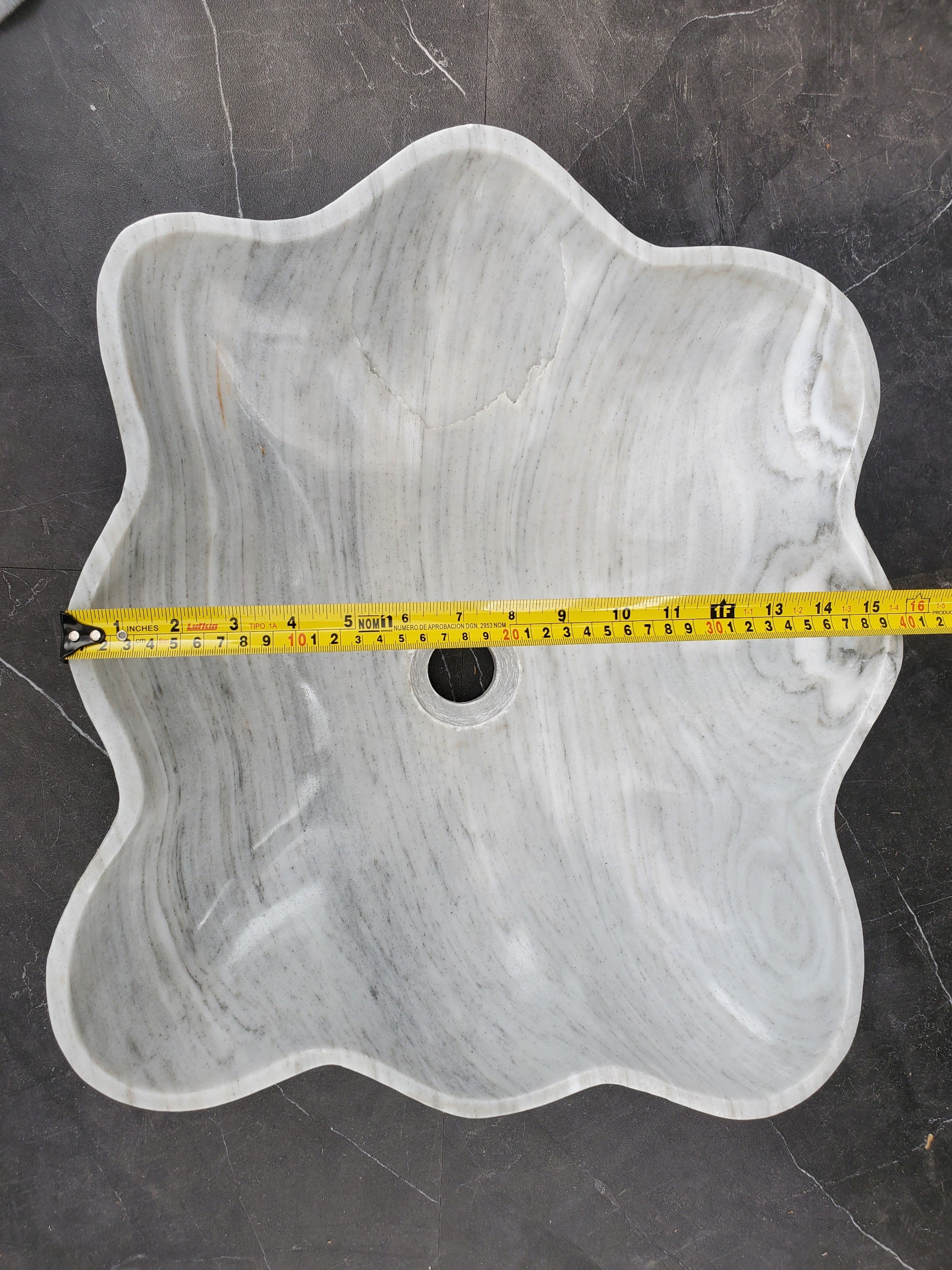 S33_31 Vego Marble Bathroom Vessel Sink - 18 x 16 inch