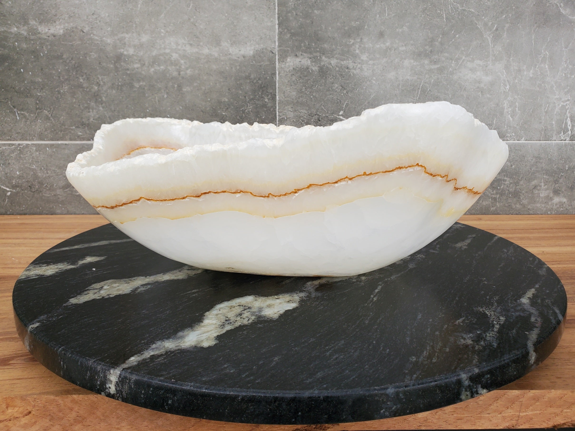 S32_03 Onyx Stone Vessel Bathroom Sink