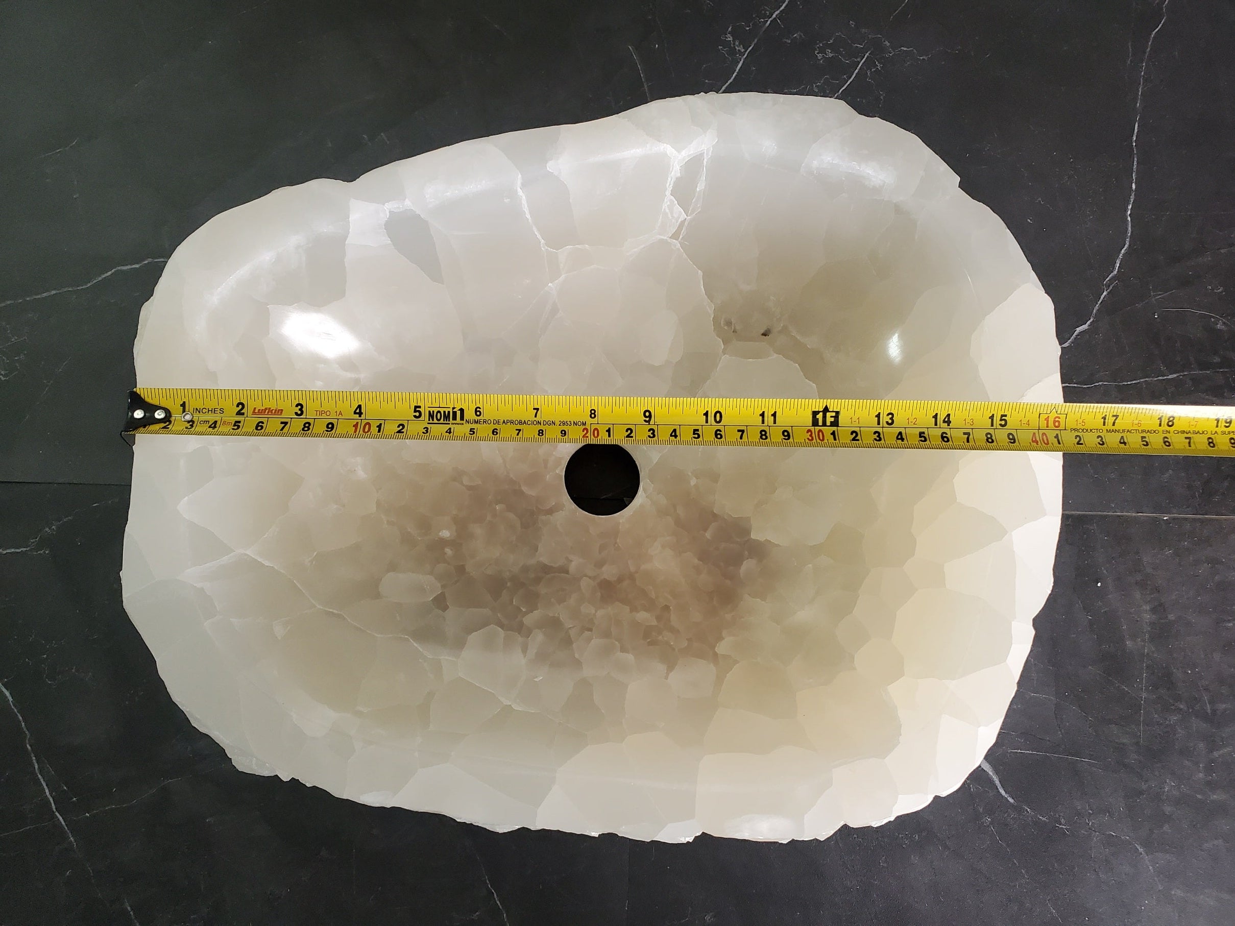 S33_19 Onyx Stone Vessel Sink - 16 x 13 inch