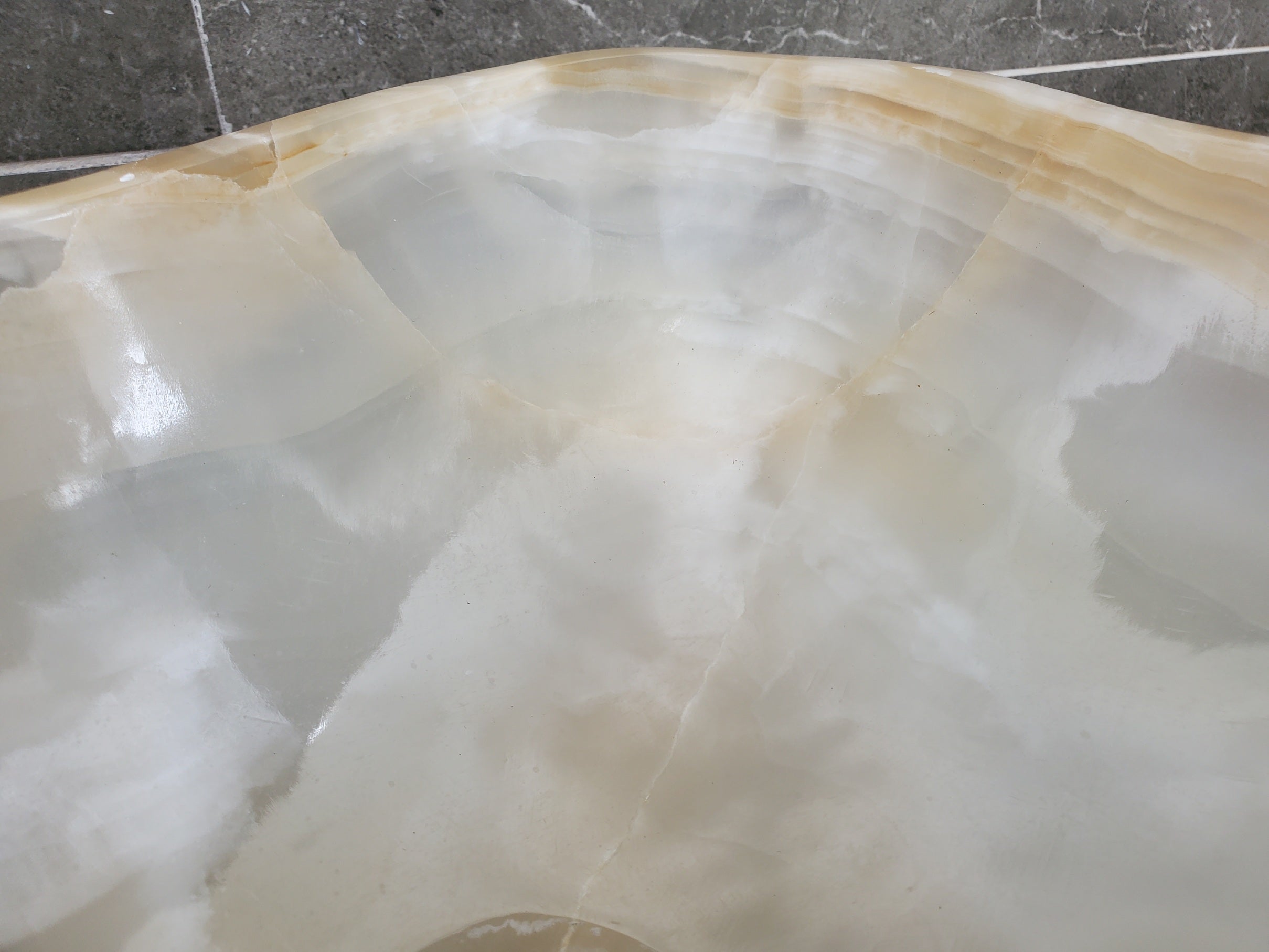 S32_11 Onyx Stone Vessel Bathroom Sink