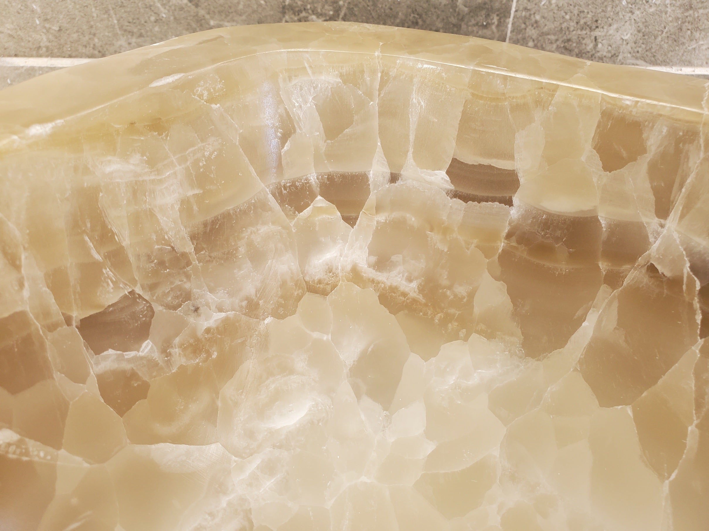 S33_15 Onyx Stone Vessel Sink - 17 x 14 inch