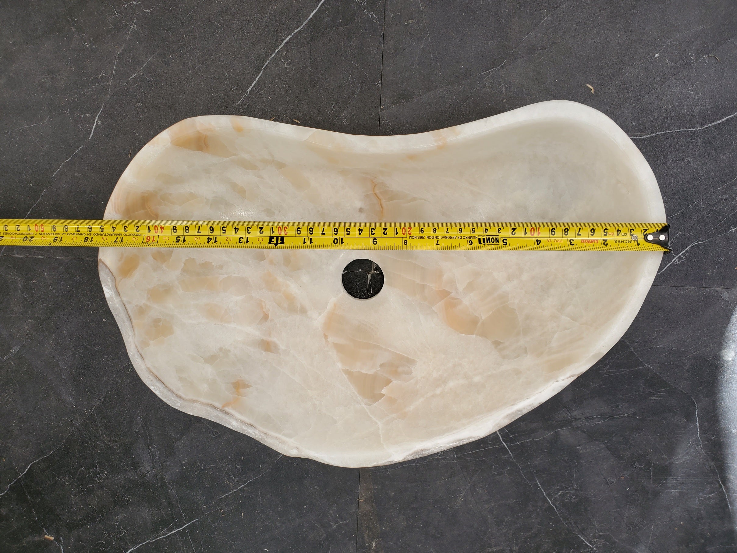S33_33 Neutral White Onyx Bathroom Vessel Sink