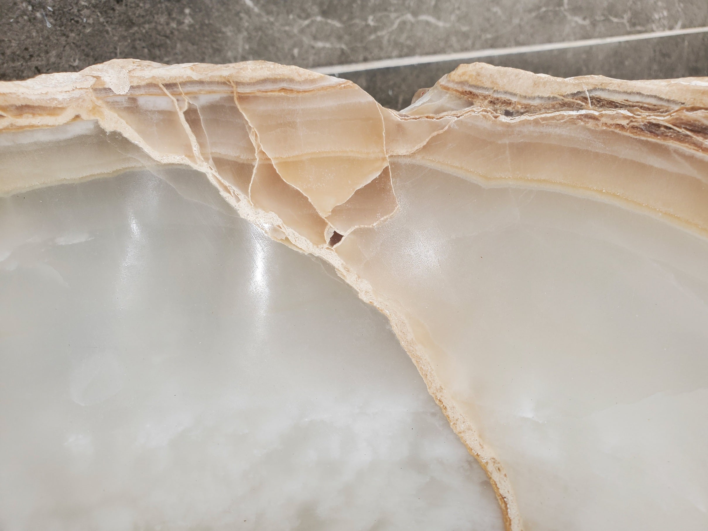 S32_20 Onyx Stone Vessel Bathroom Sink