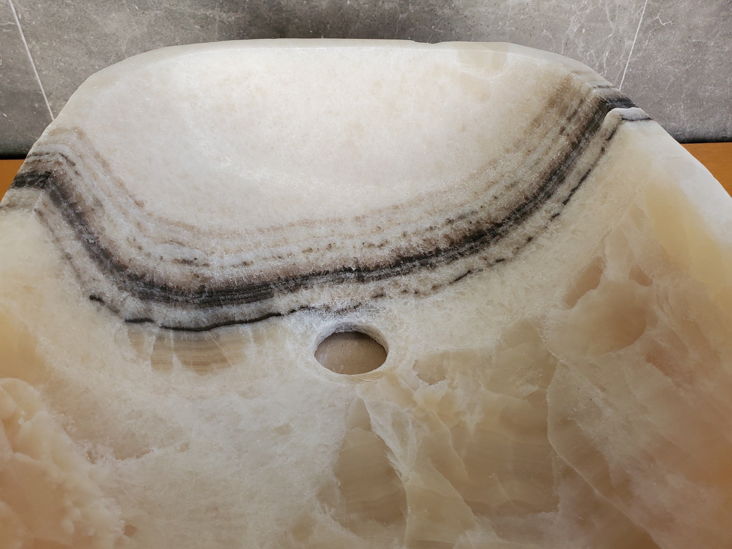 SET3706 Onyx Stone Vessel Bathroom Sink (Set of Two) Bathroom Sinks Onyx Sinks pair