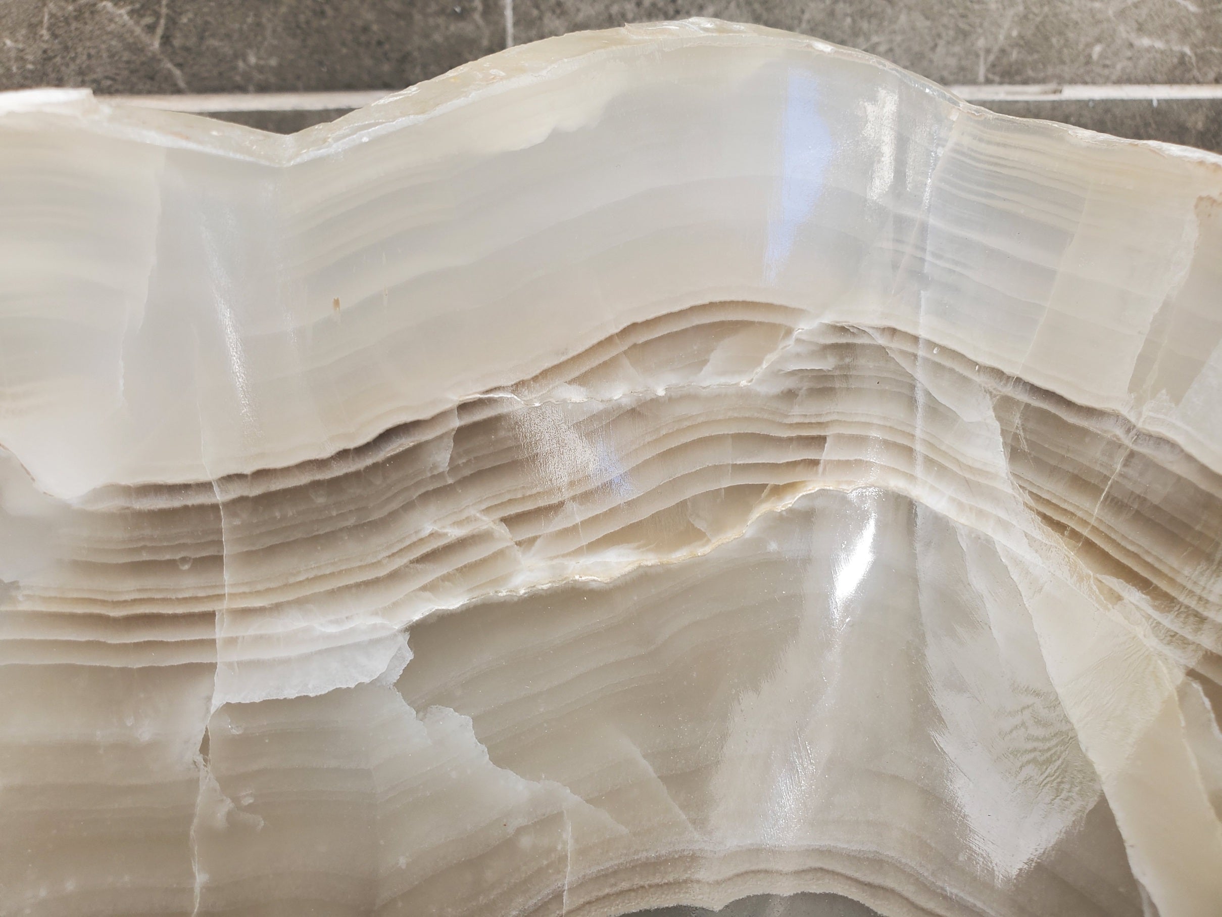 S32_16 Onyx Stone Vessel Bathroom Sink