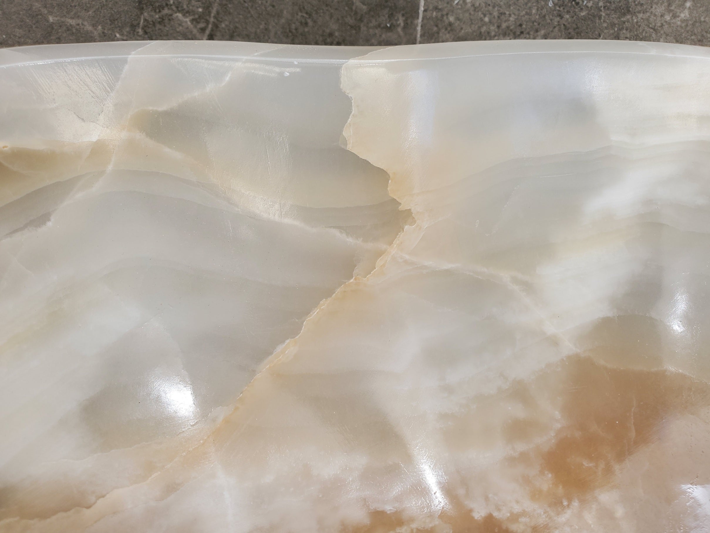 S32_15 Onyx Stone Vessel Bathroom Sink