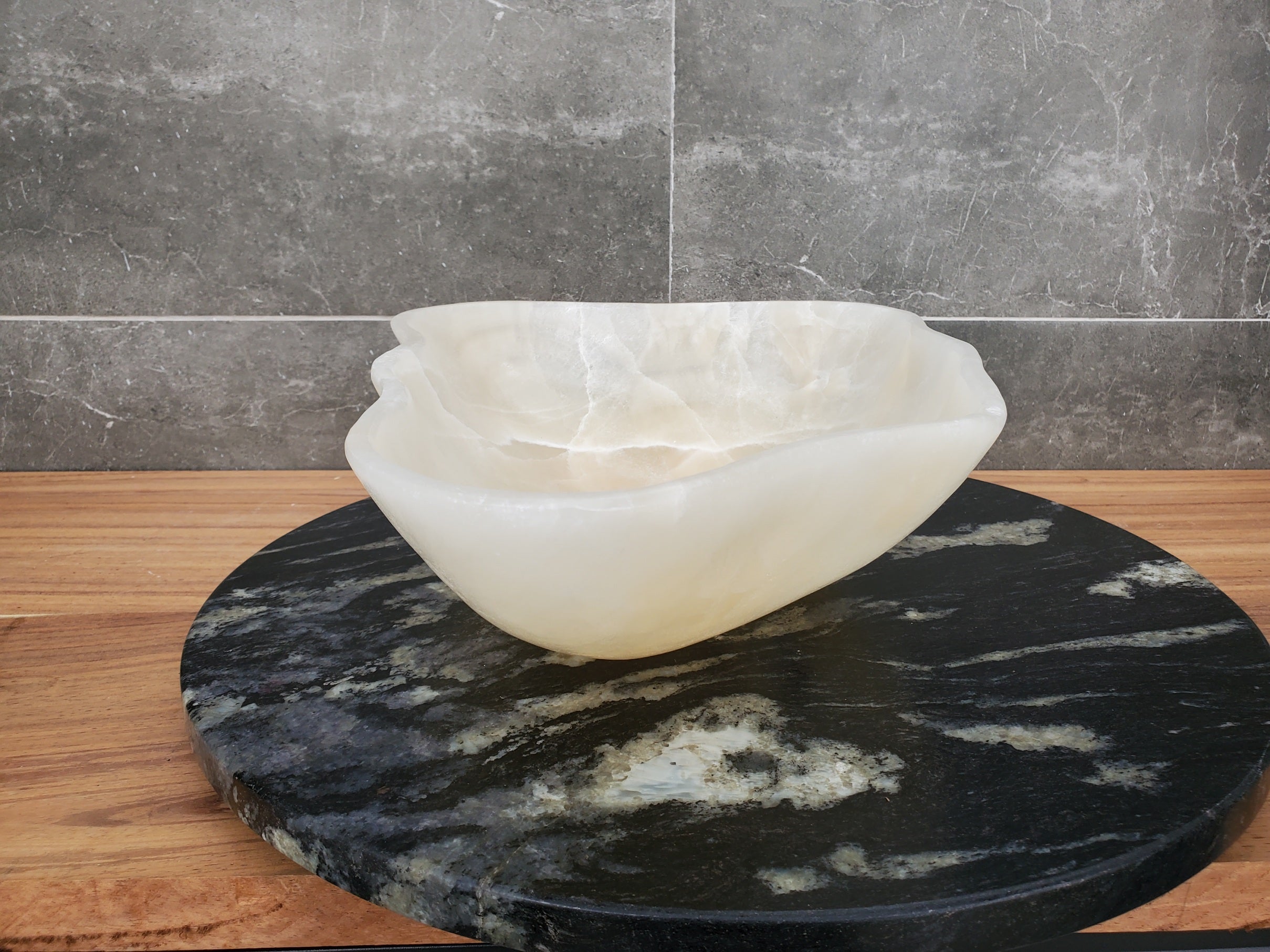 S32_04 Onyx Stone Vessel Bathroom Sink