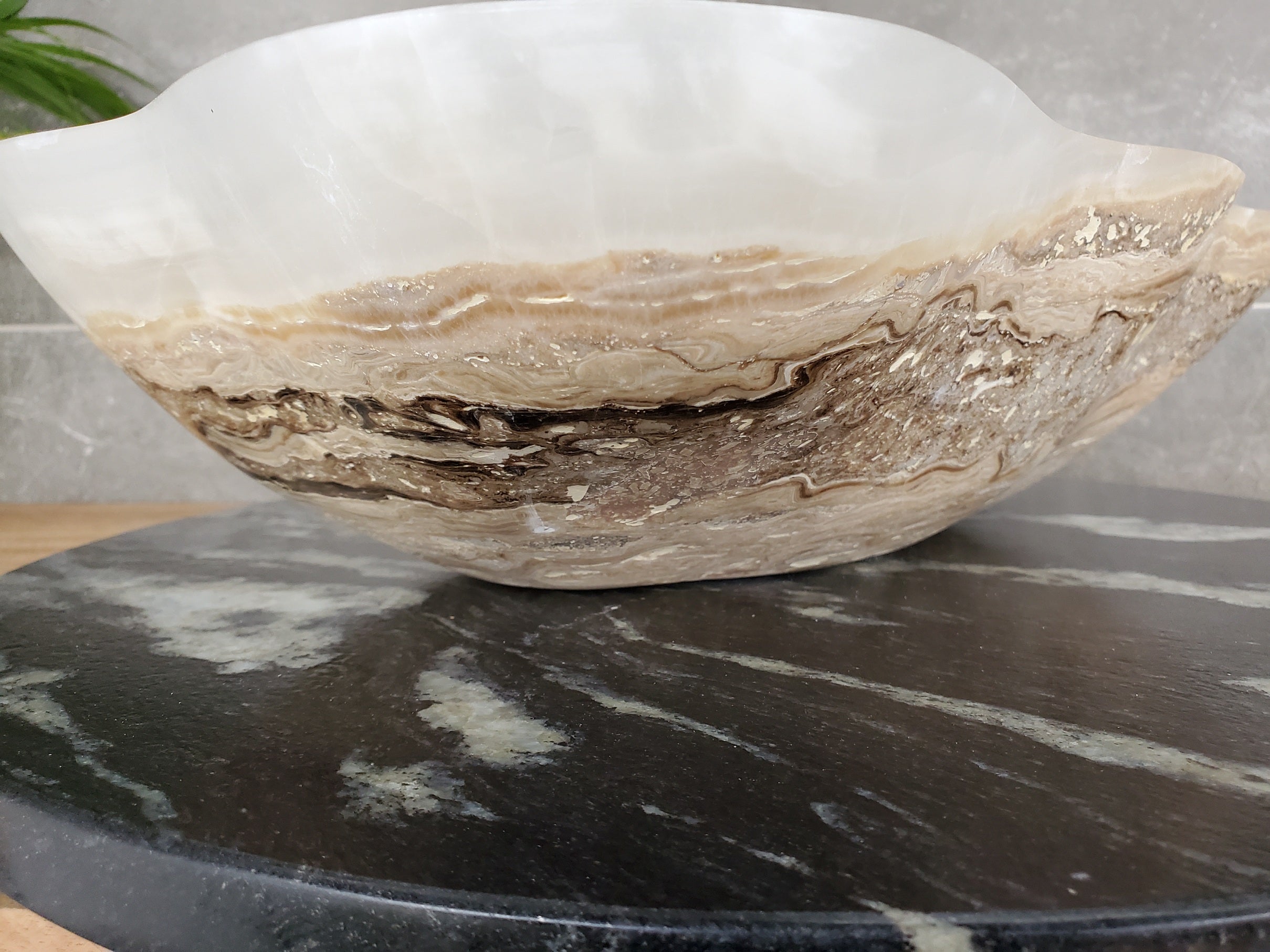S33_39 Onyx Stone Vessel Bathroom Sink - 17 x 13 inch