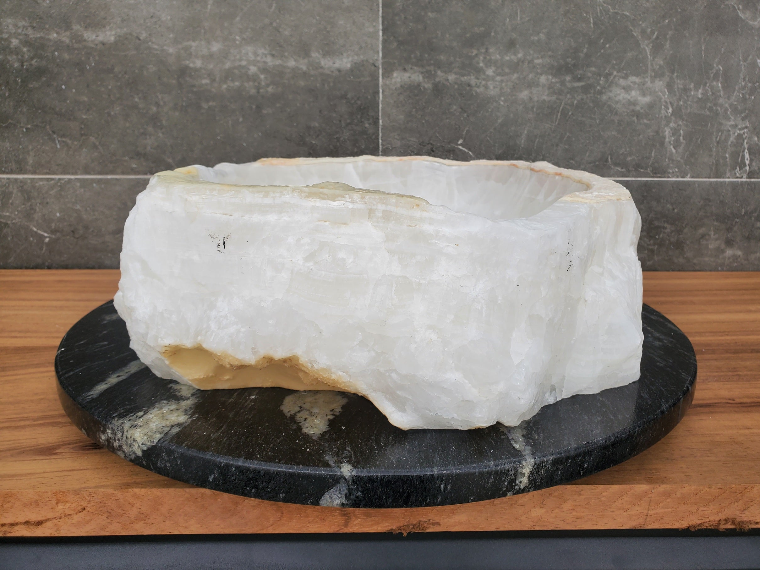 S31_45 Onyx Stone Vessel Bathroom Sink