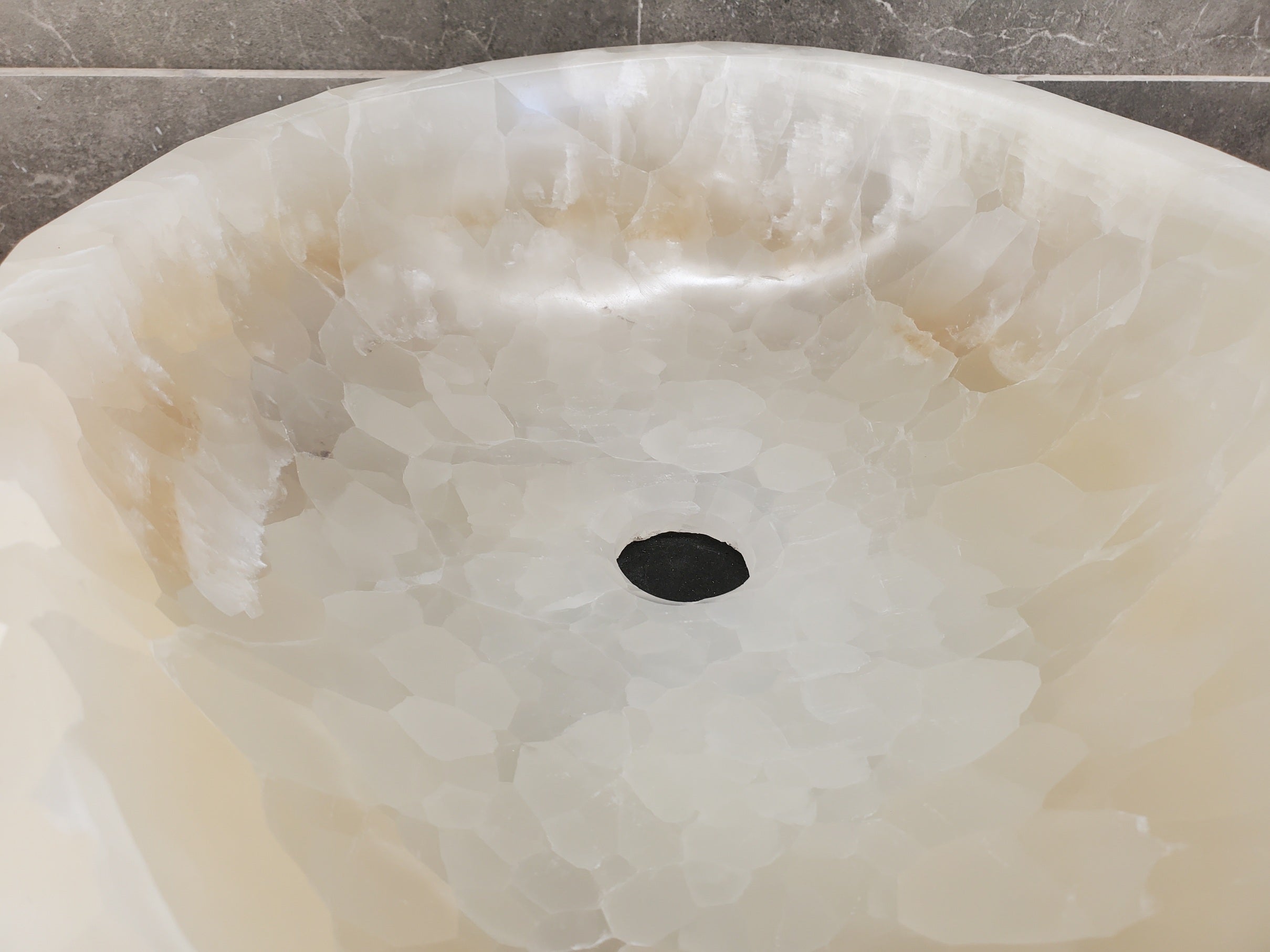 S33_20 Onyx Stone Vessel Sink - 16 x 13 inch