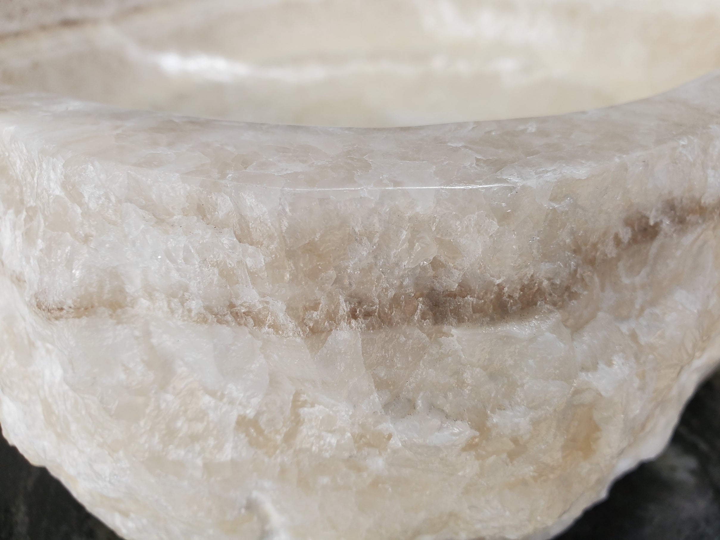S33_18 Onyx Stone Vessel Sink- 15.5 x 13.5 inch