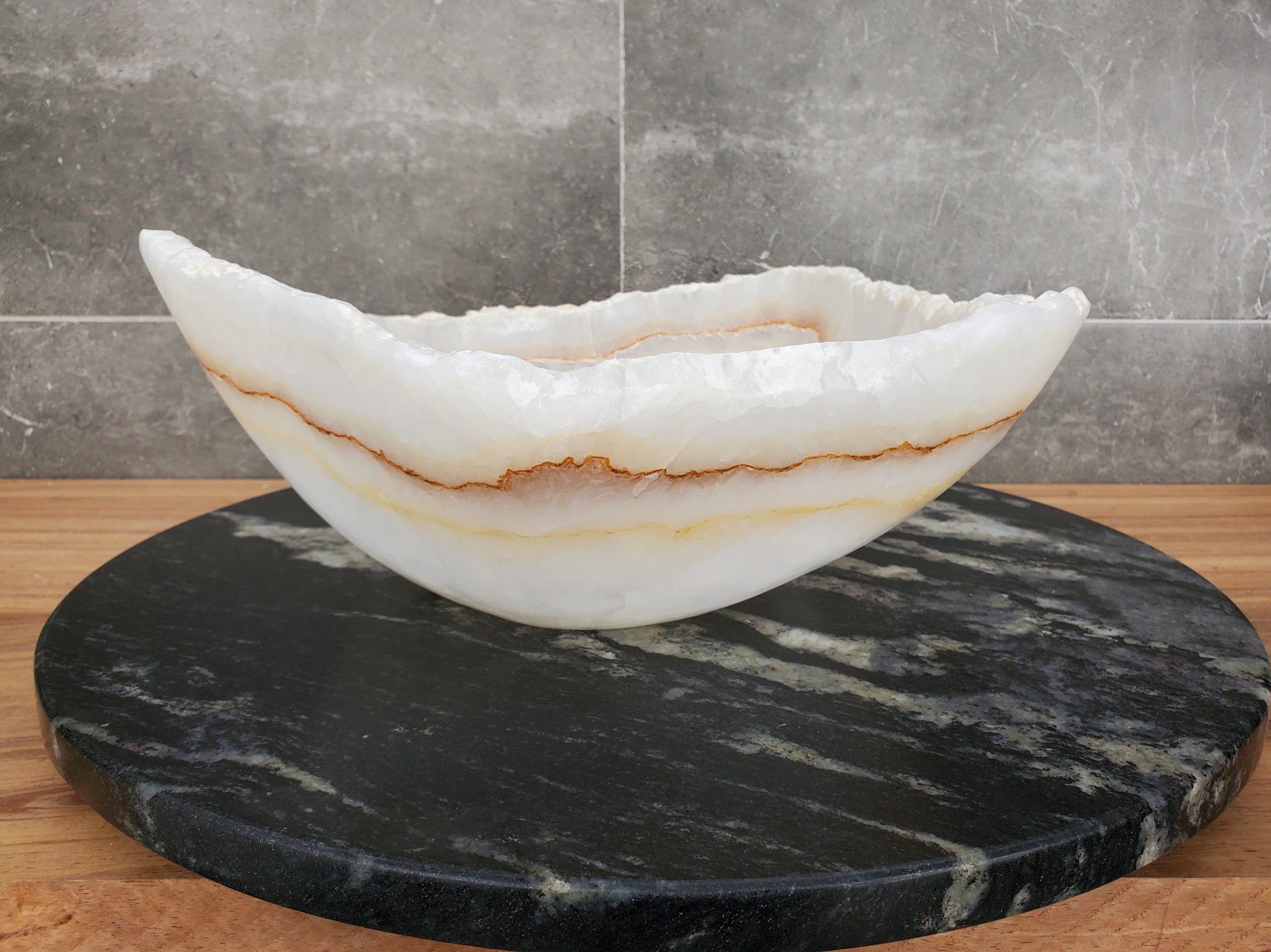 S32_03 Onyx Stone Vessel Bathroom Sink