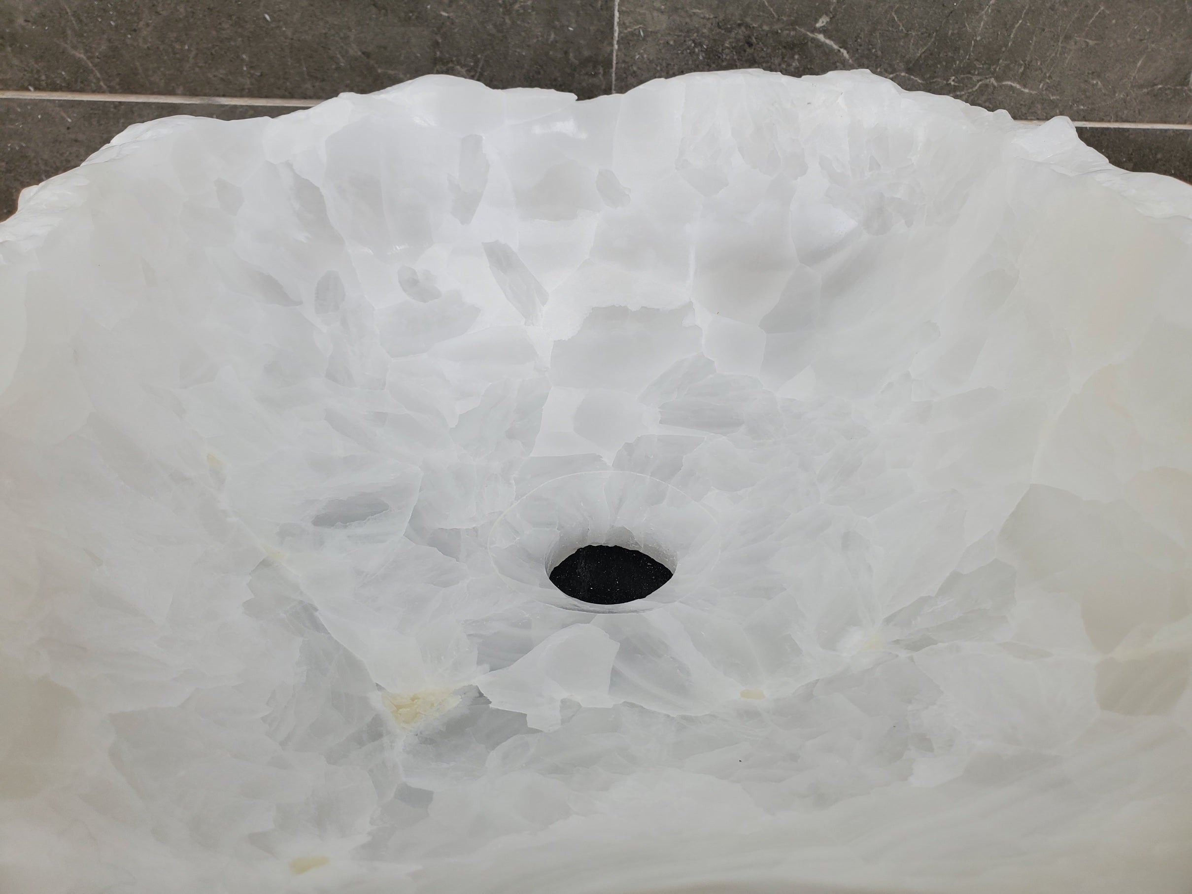 S31_47 Onyx Stone Vessel Bathroom Sink