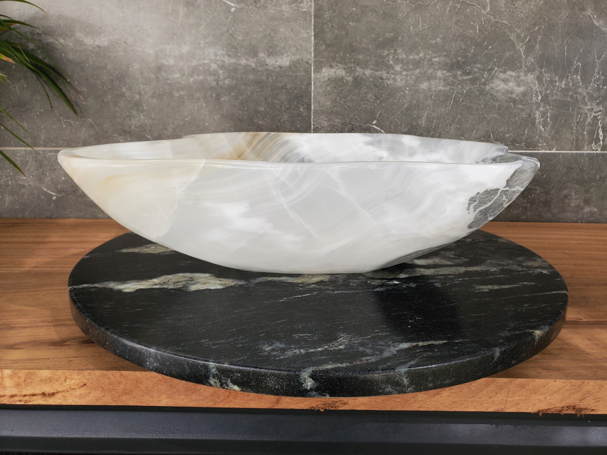 S33_29 White Onyx Bathroom Vessel Sink