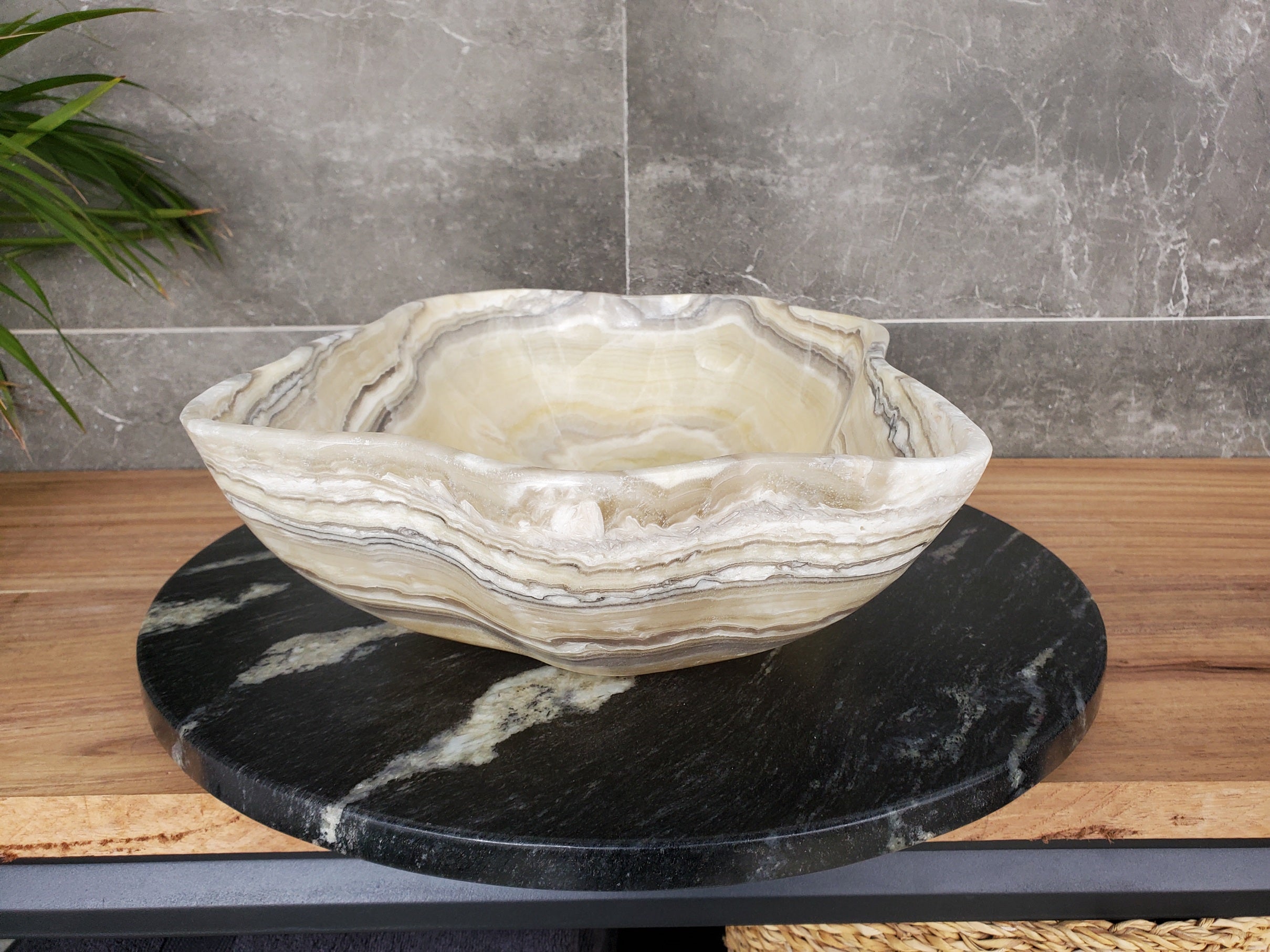 S33_43 Onyx Bathroom Vessel Sink - 19 x 11.5 inch