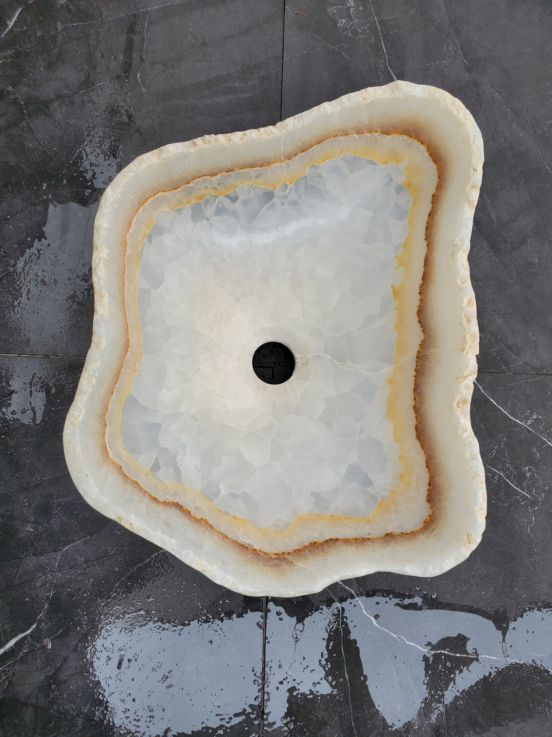 S32_03 Onyx Stone Vessel Bathroom Sink