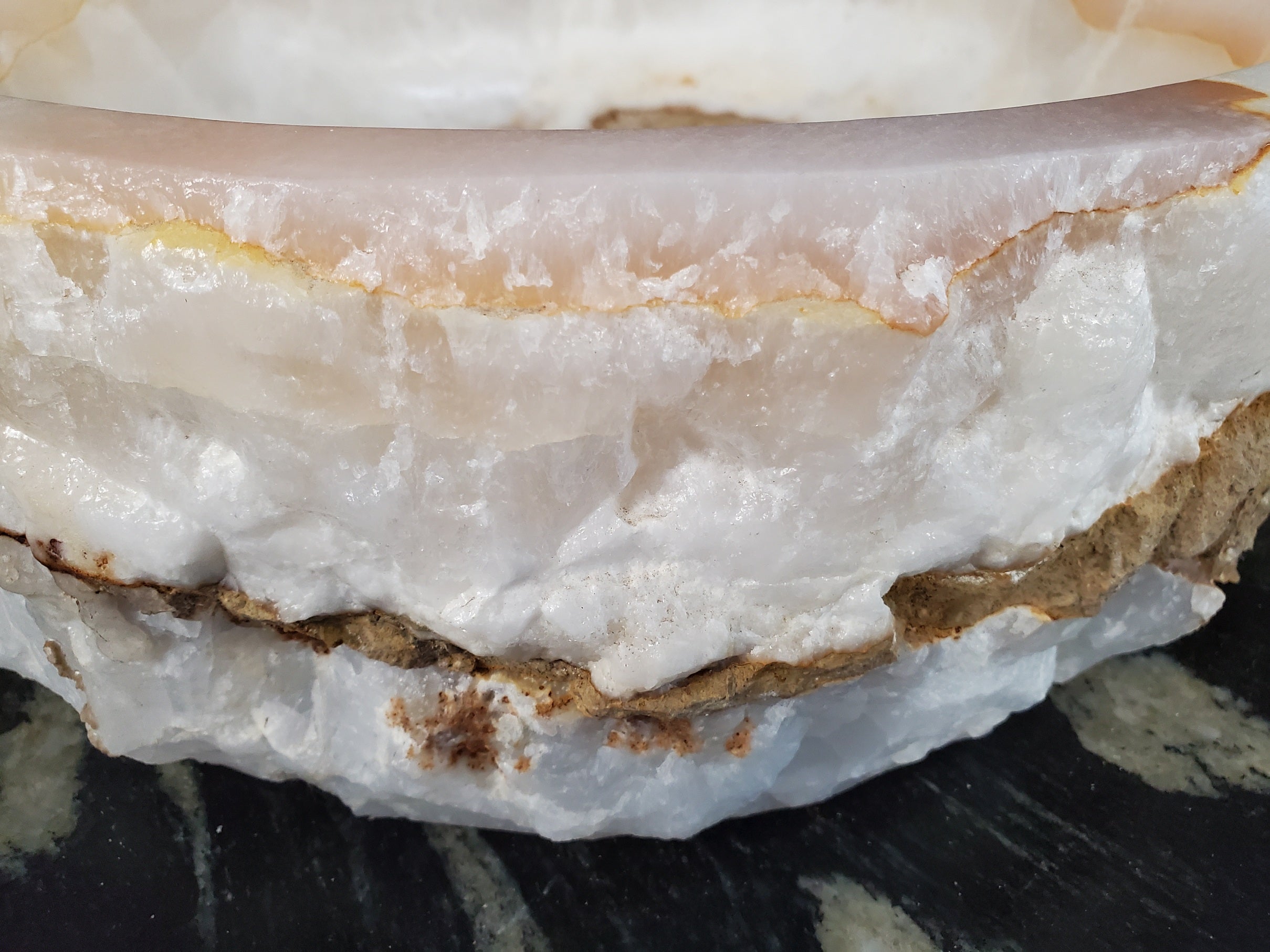 White Onyx Marble Vessel Sink, Natural Stone Vanity Basin, Polished Bathroom Countertop Sink, Spa Decor 16x16 Inch S40_07 Bathroom Sinks Featured Onyx Sinks Sinks