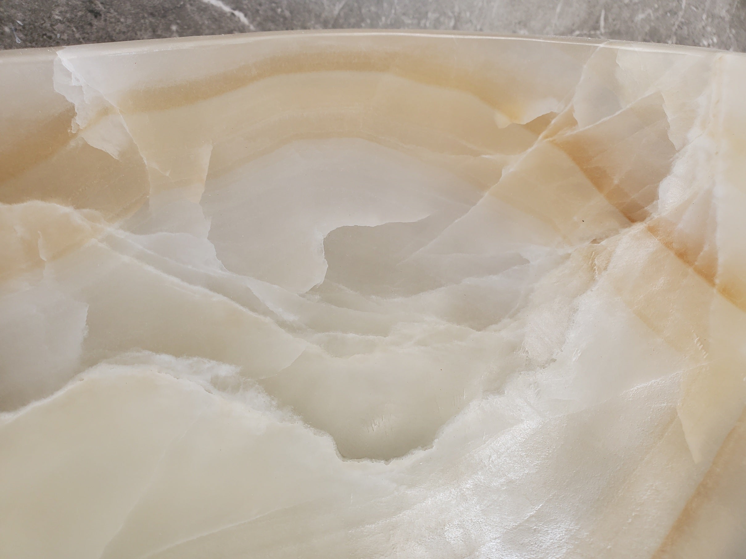 S33_24 White Onyx Bathroom Vessel Sink