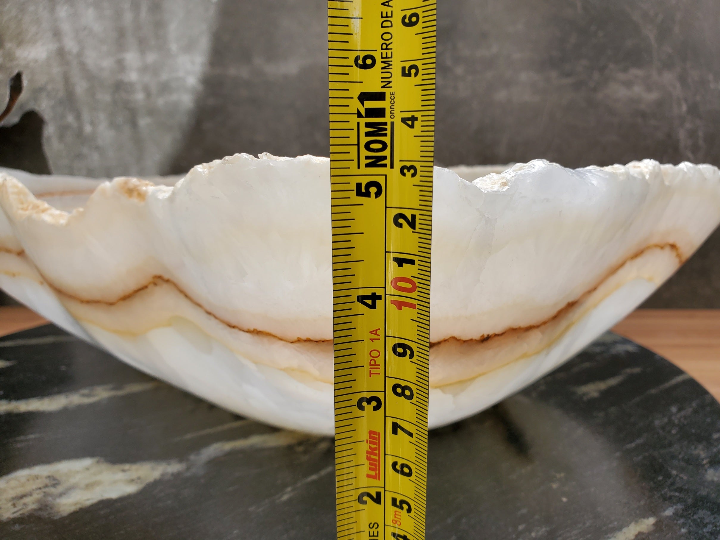 S31_38 Onyx Stone Vessel Bathroom Sink