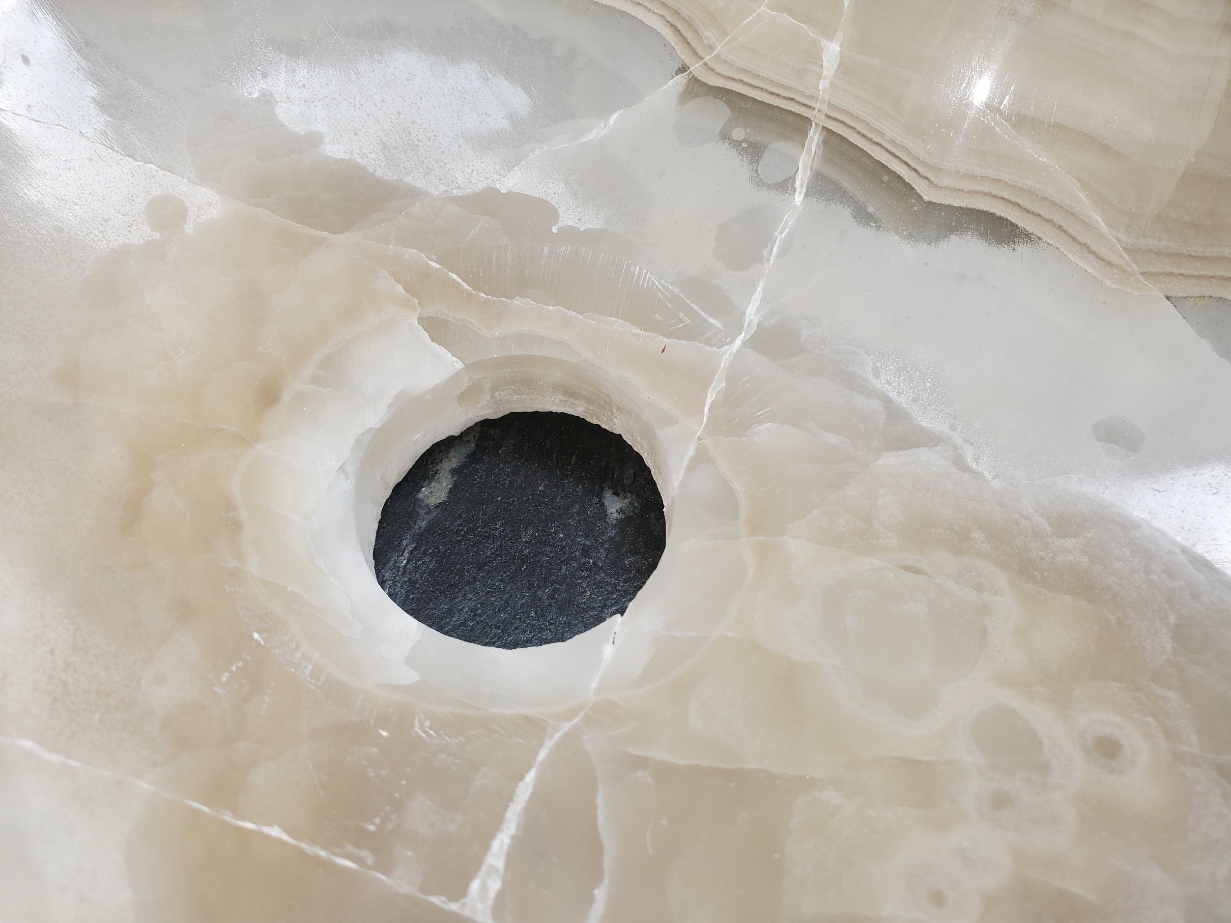 S32_16 Onyx Stone Vessel Bathroom Sink