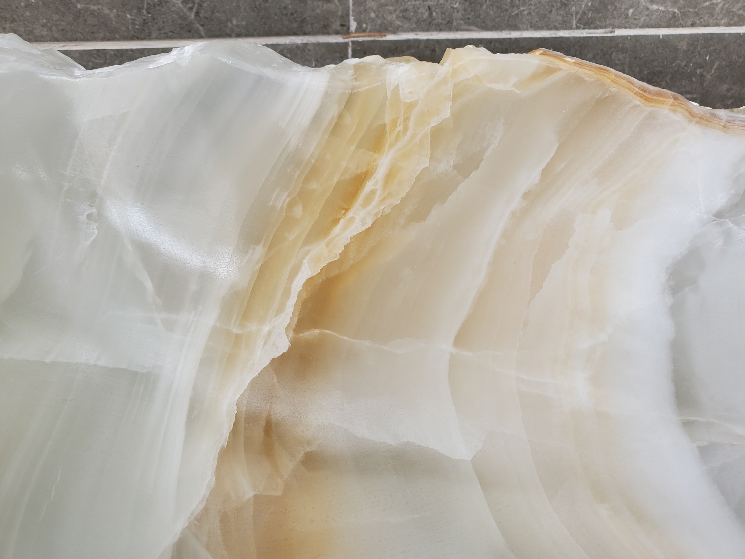 S31_49 Onyx Stone Vessel Bathroom Sink