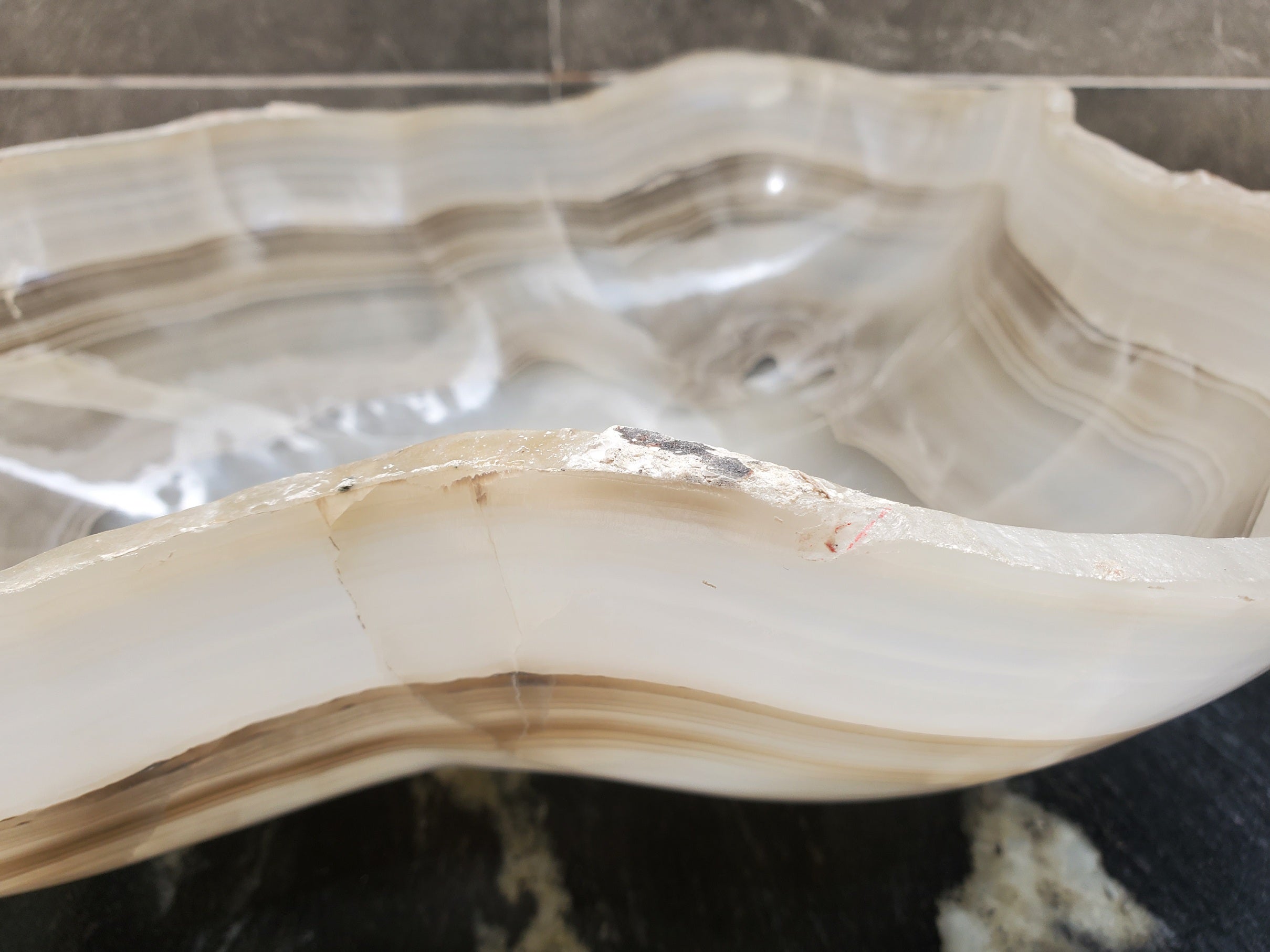 S32_16 Onyx Stone Vessel Bathroom Sink