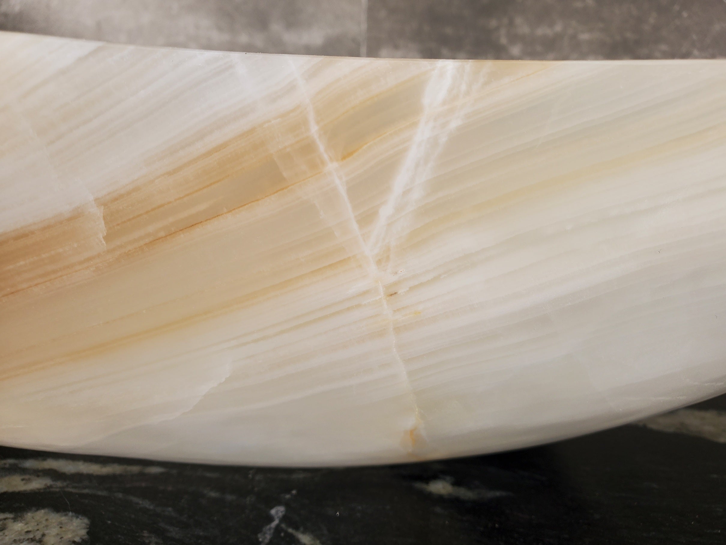 S33_28 White Onyx Bathroom Vessel Sink