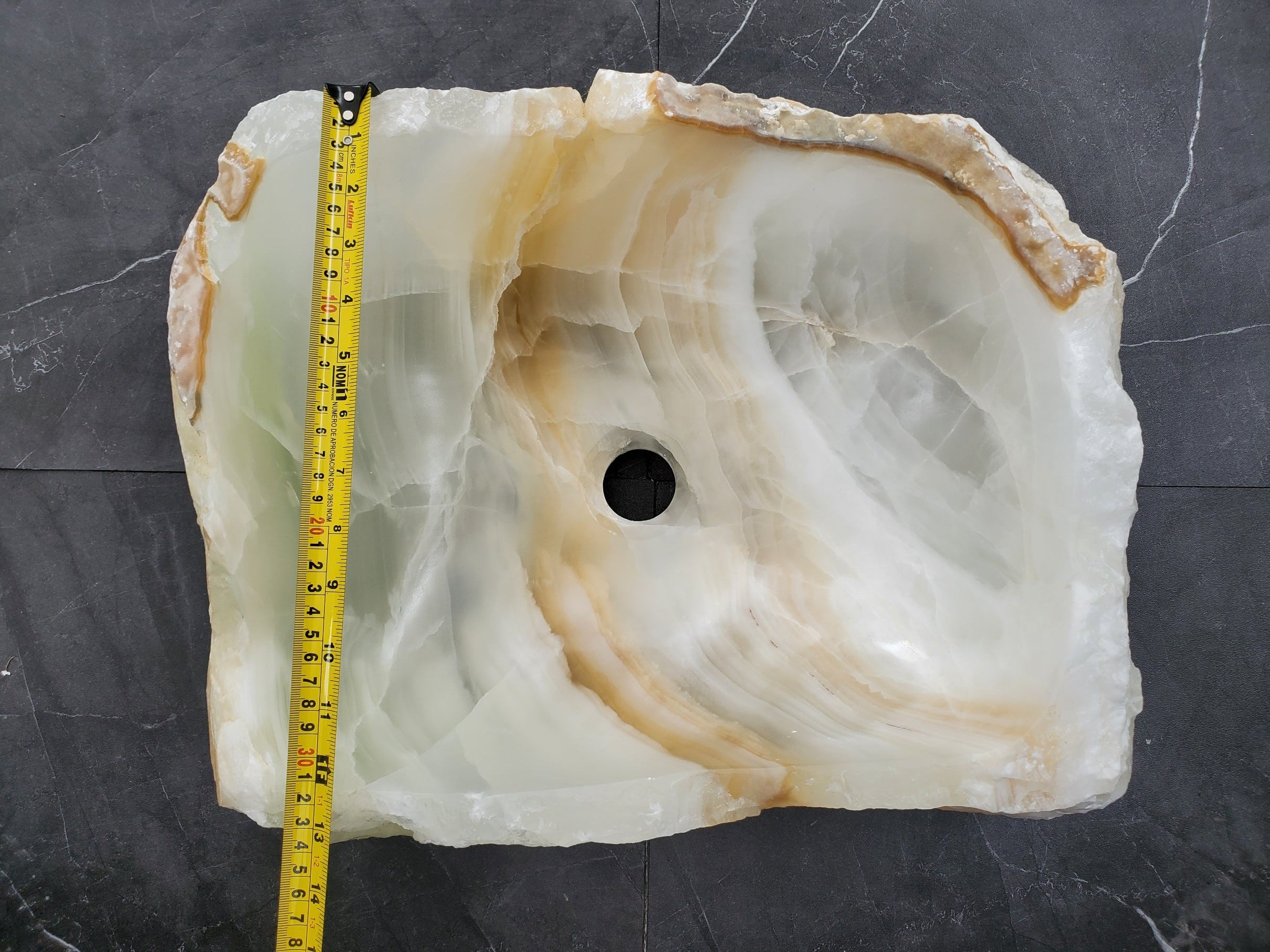 S31_49 Onyx Stone Vessel Bathroom Sink