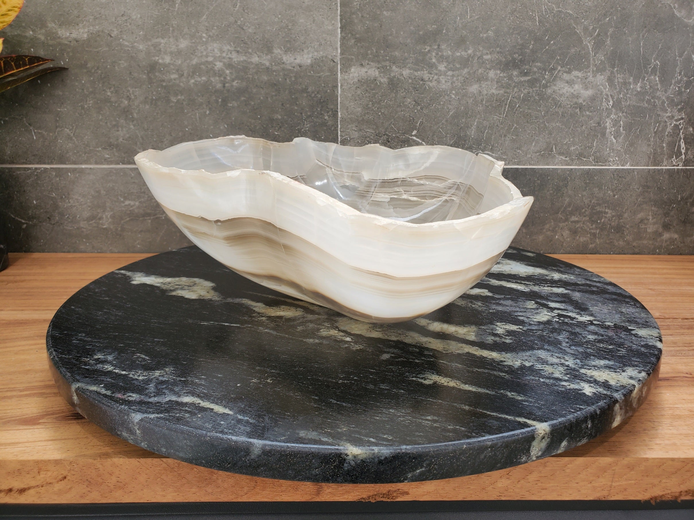 S32_16 Onyx Stone Vessel Bathroom Sink - 15.5 x 12 inch