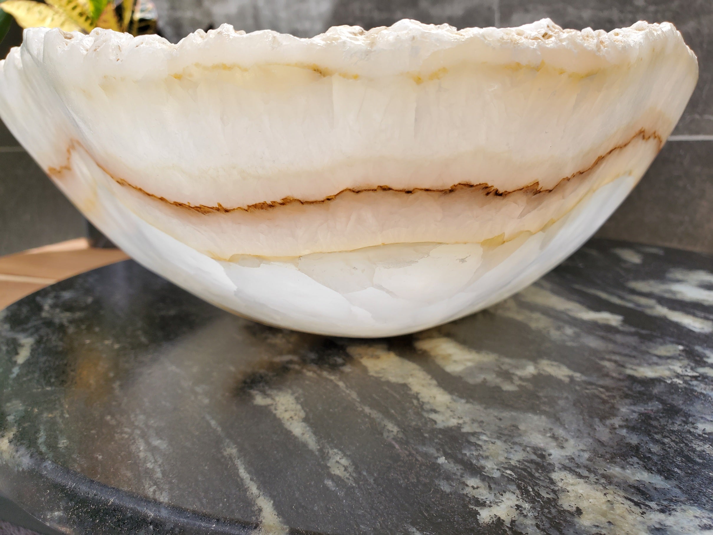 S31_38 Onyx Stone Vessel Bathroom Sink - 19 x 13 inch