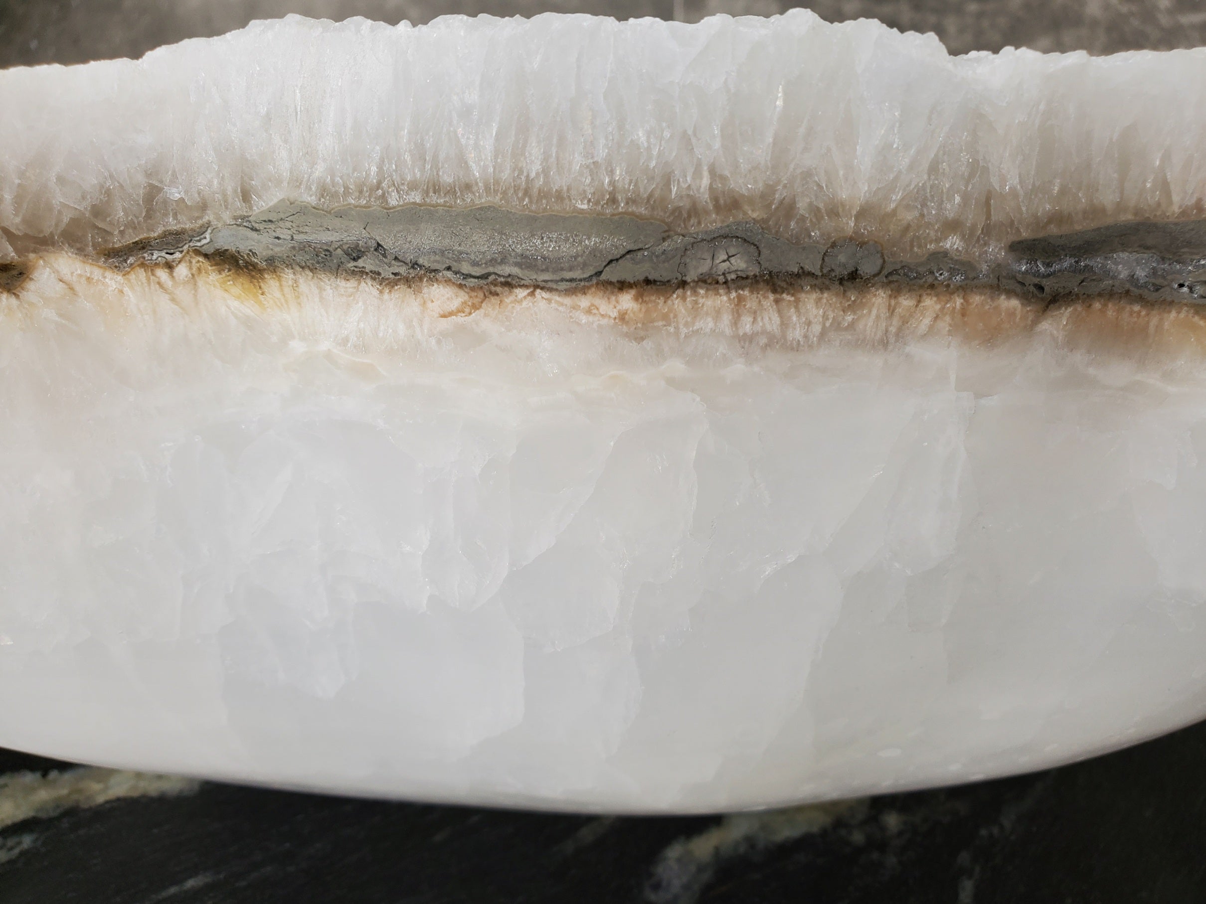 S33_48 White Onyx Bathroom Vessel Sink